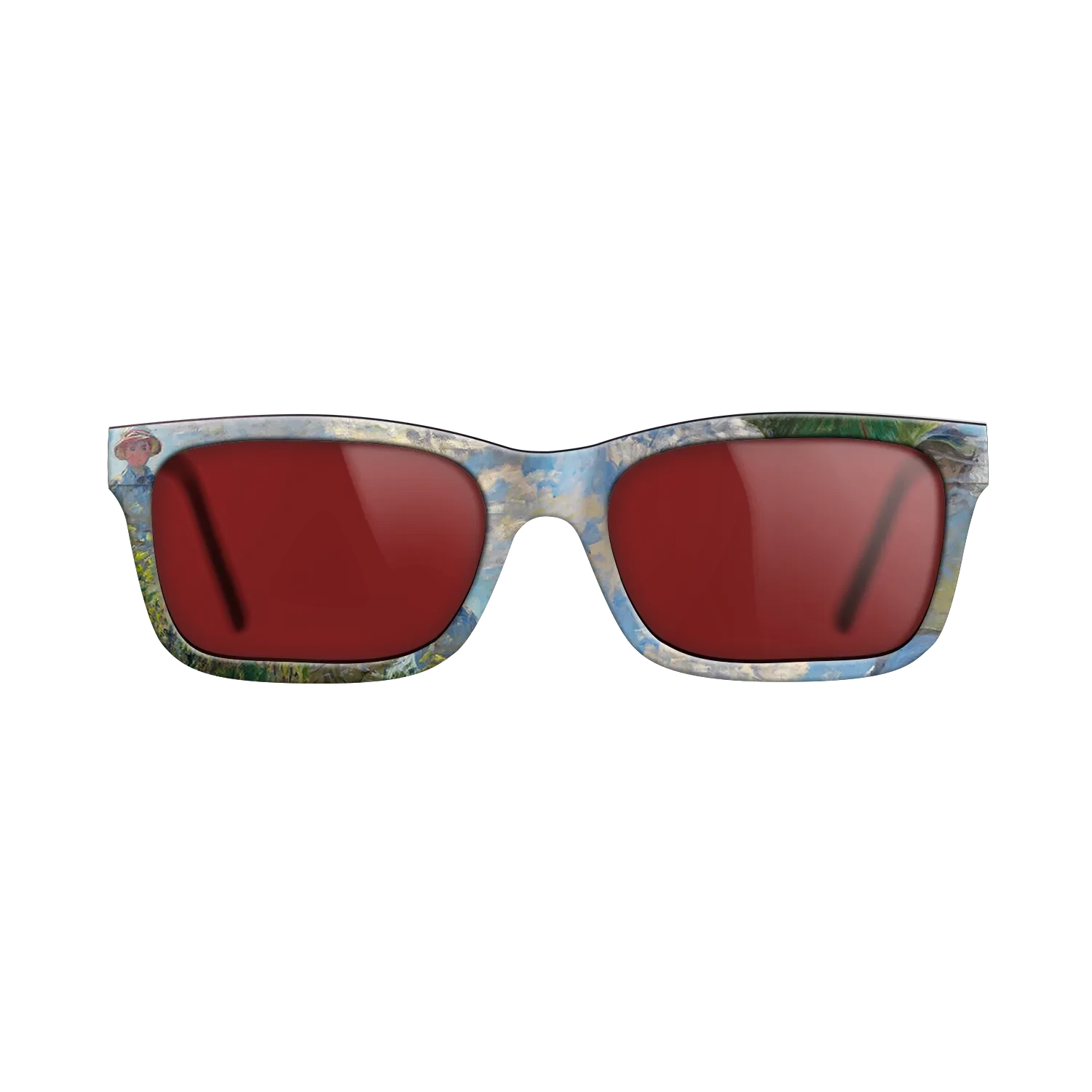 Oil Painting on Straight Grain Walnut: Rococo - The Promenade, Woman with a Parasol, 1875 - Claude Monet - The Sage - Rectangle - 1101 - SIRIS wood optic