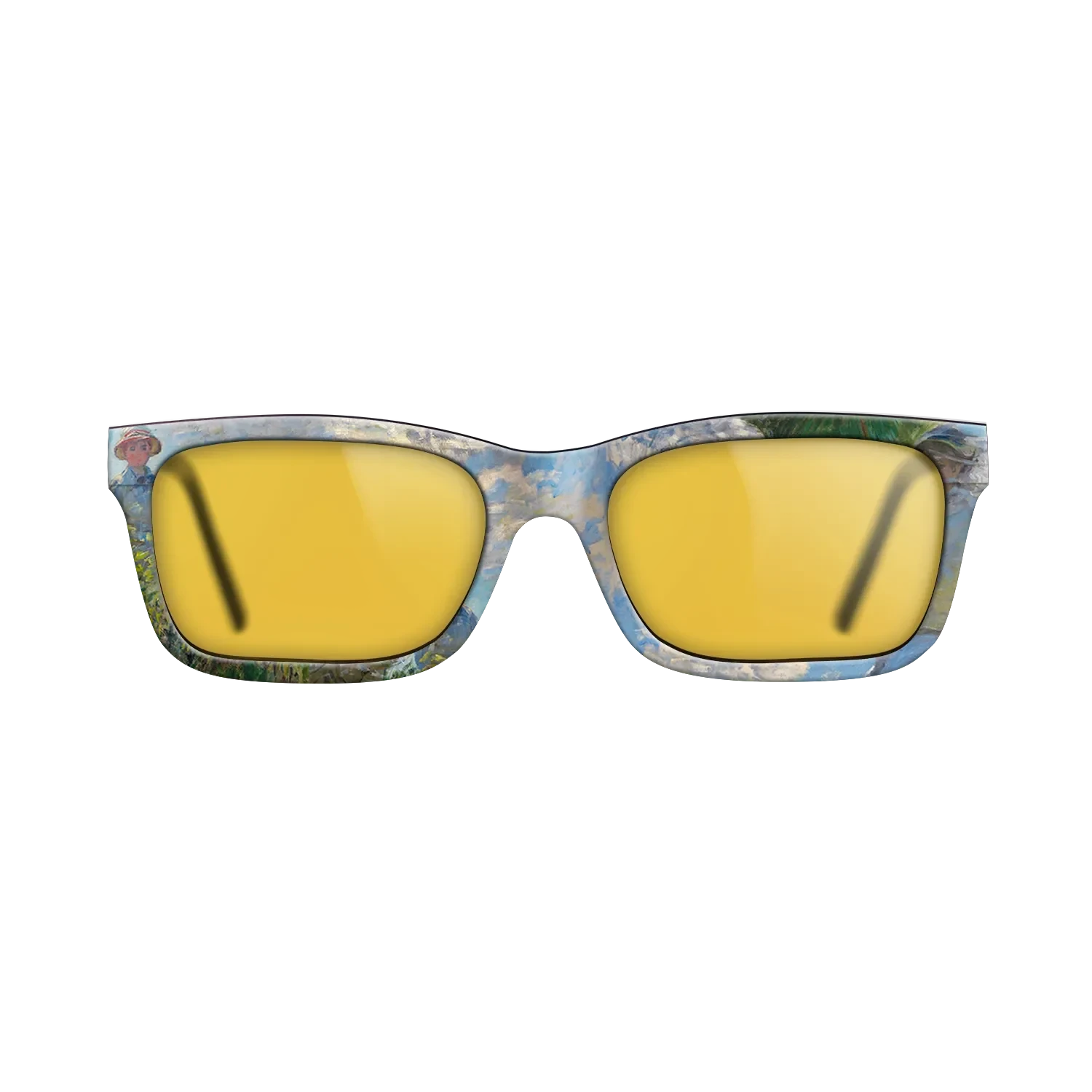 Oil Painting on Straight Grain Walnut: Rococo - The Promenade, Woman with a Parasol, 1875 - Claude Monet - The Sage - Rectangle - 1101 - SIRIS wood optic