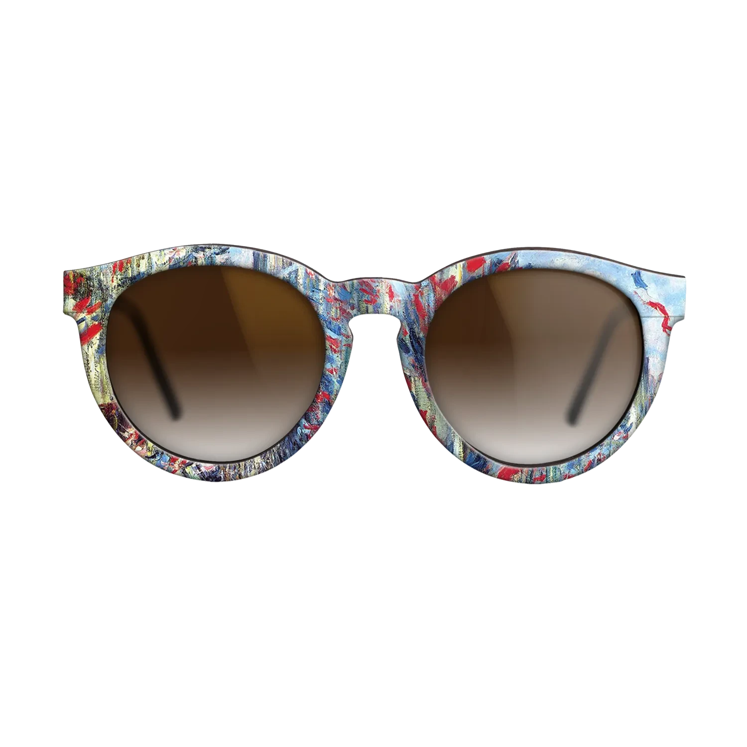 Oil Painting on Straight Grain Walnut: Rococo - The Rue Montorgueil, Paris, 1878 - Claude Monet - The Rebel - Round - 1927 - SIRIS wood optic