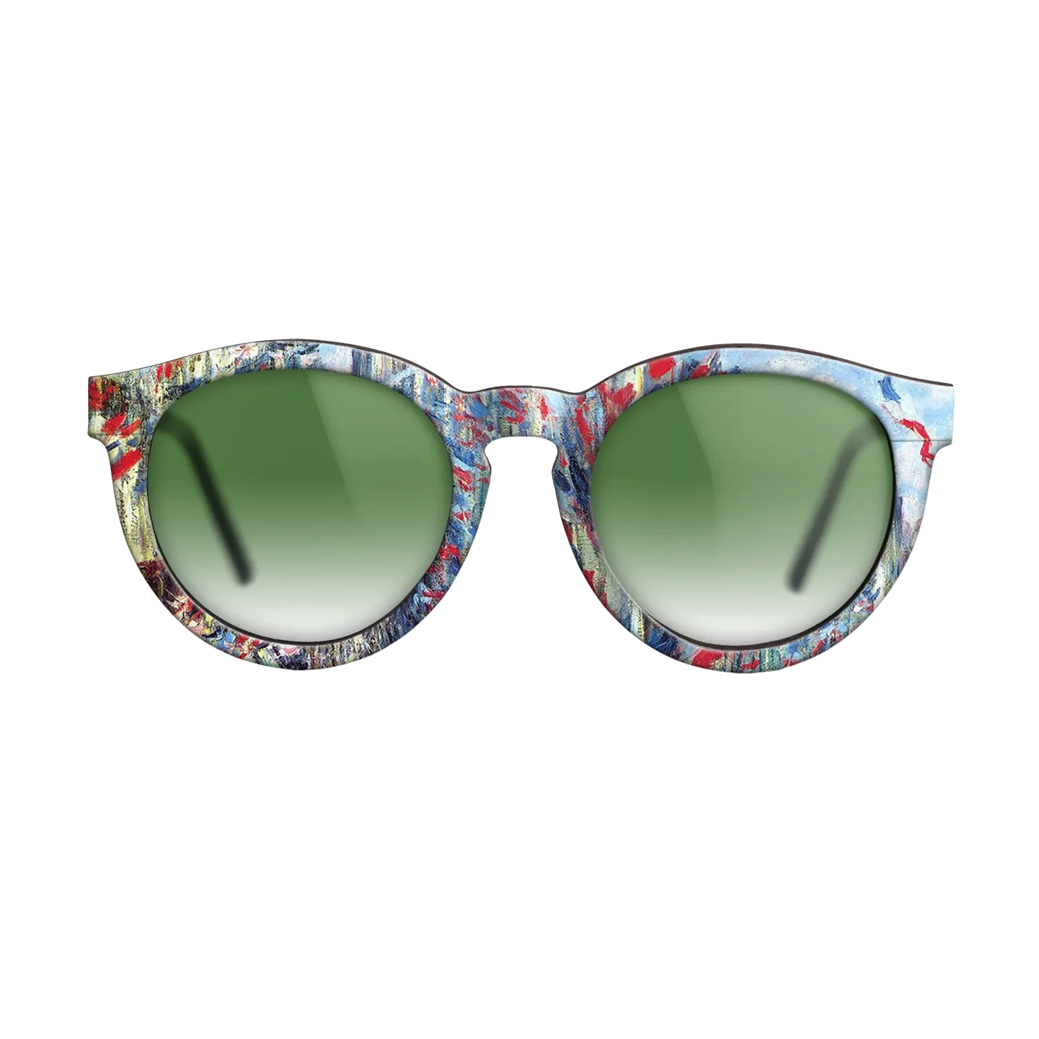 Oil Painting on Straight Grain Walnut: Rococo - The Rue Montorgueil, Paris, 1878 - Claude Monet - The Rebel - Round - 1927 - SIRIS wood optic