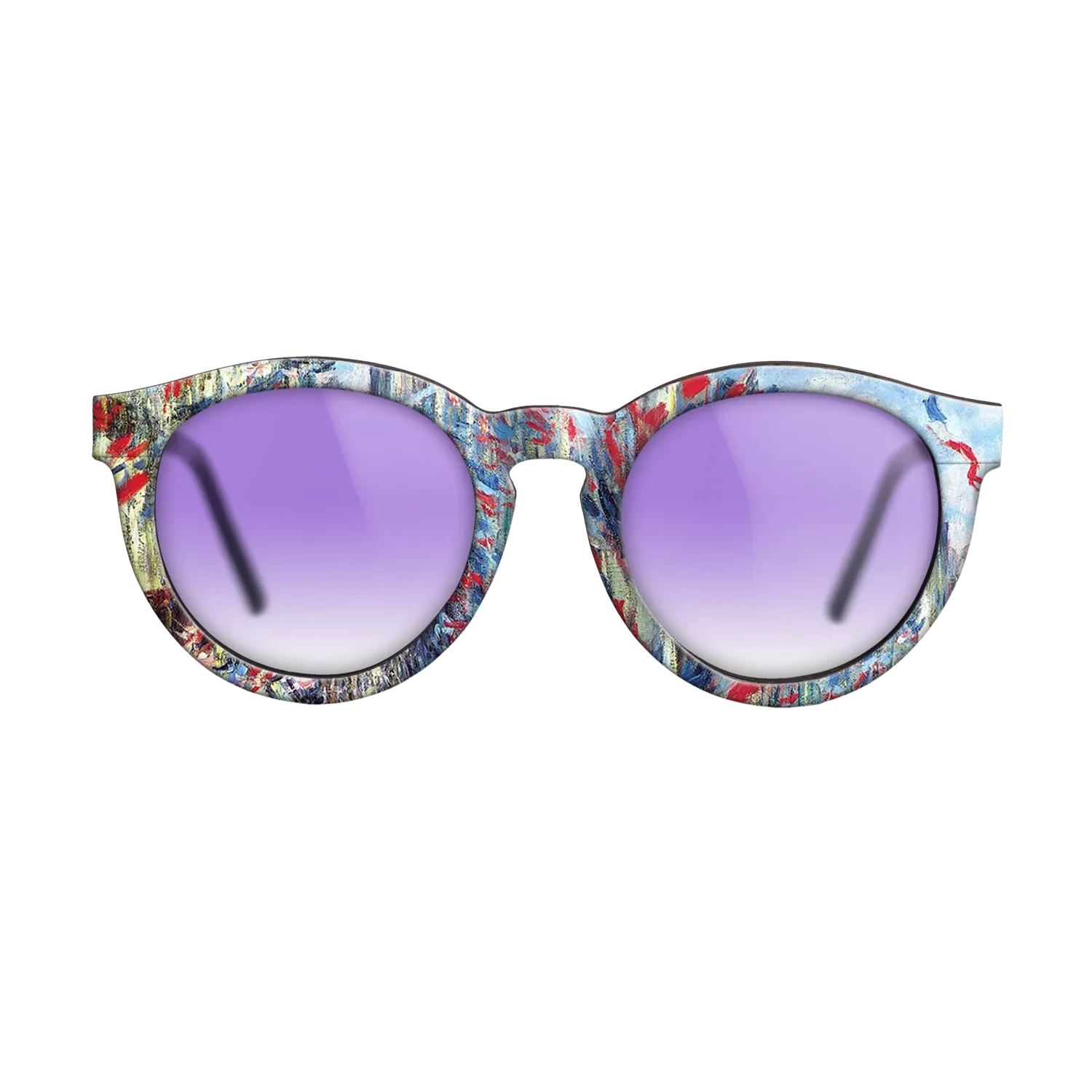 Oil Painting on Straight Grain Walnut: Rococo - The Rue Montorgueil, Paris, 1878 - Claude Monet - The Rebel - Round - 1927 - SIRIS wood optic