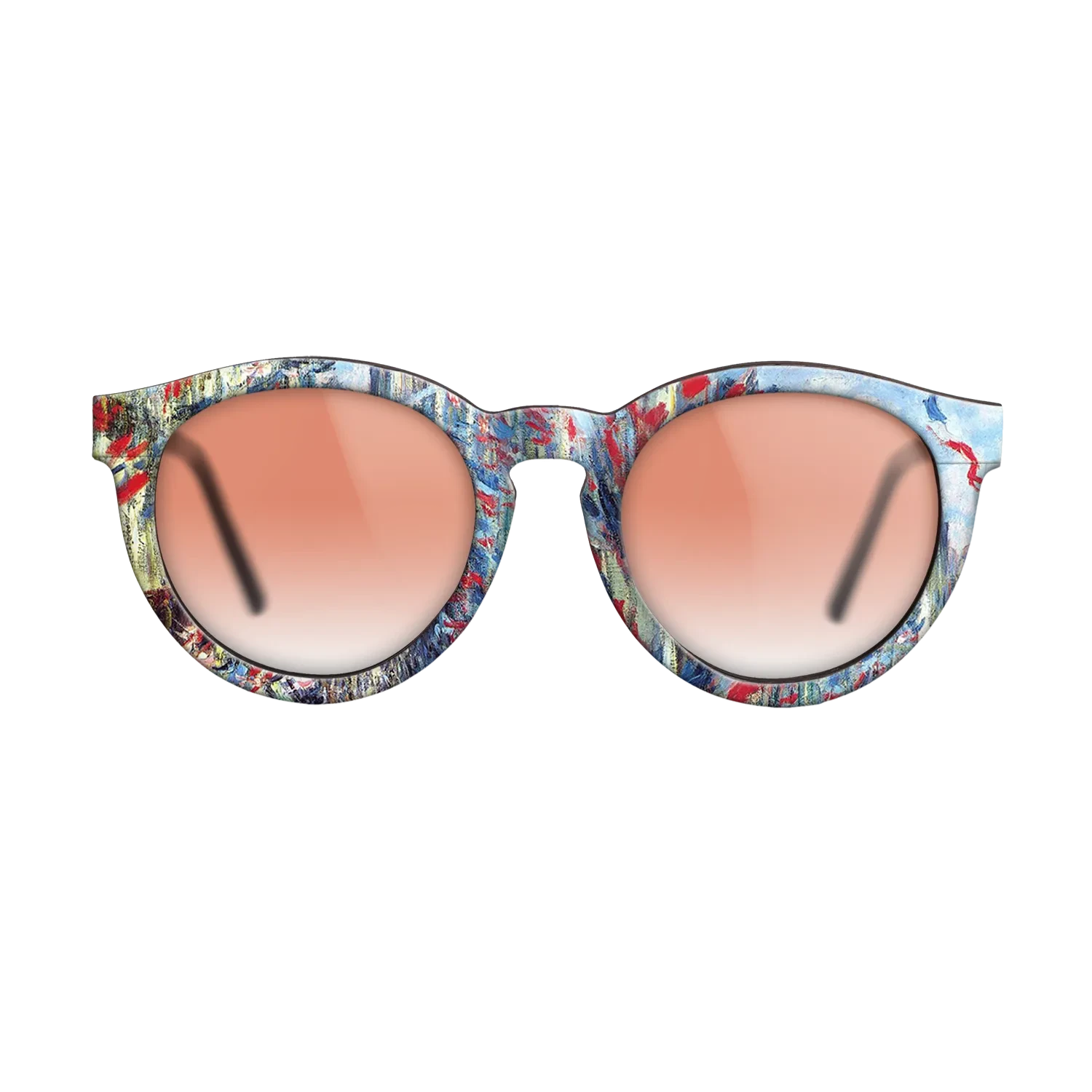 Oil Painting on Straight Grain Walnut: Rococo - The Rue Montorgueil, Paris, 1878 - Claude Monet - The Rebel - Round - 1927 - SIRIS wood optic