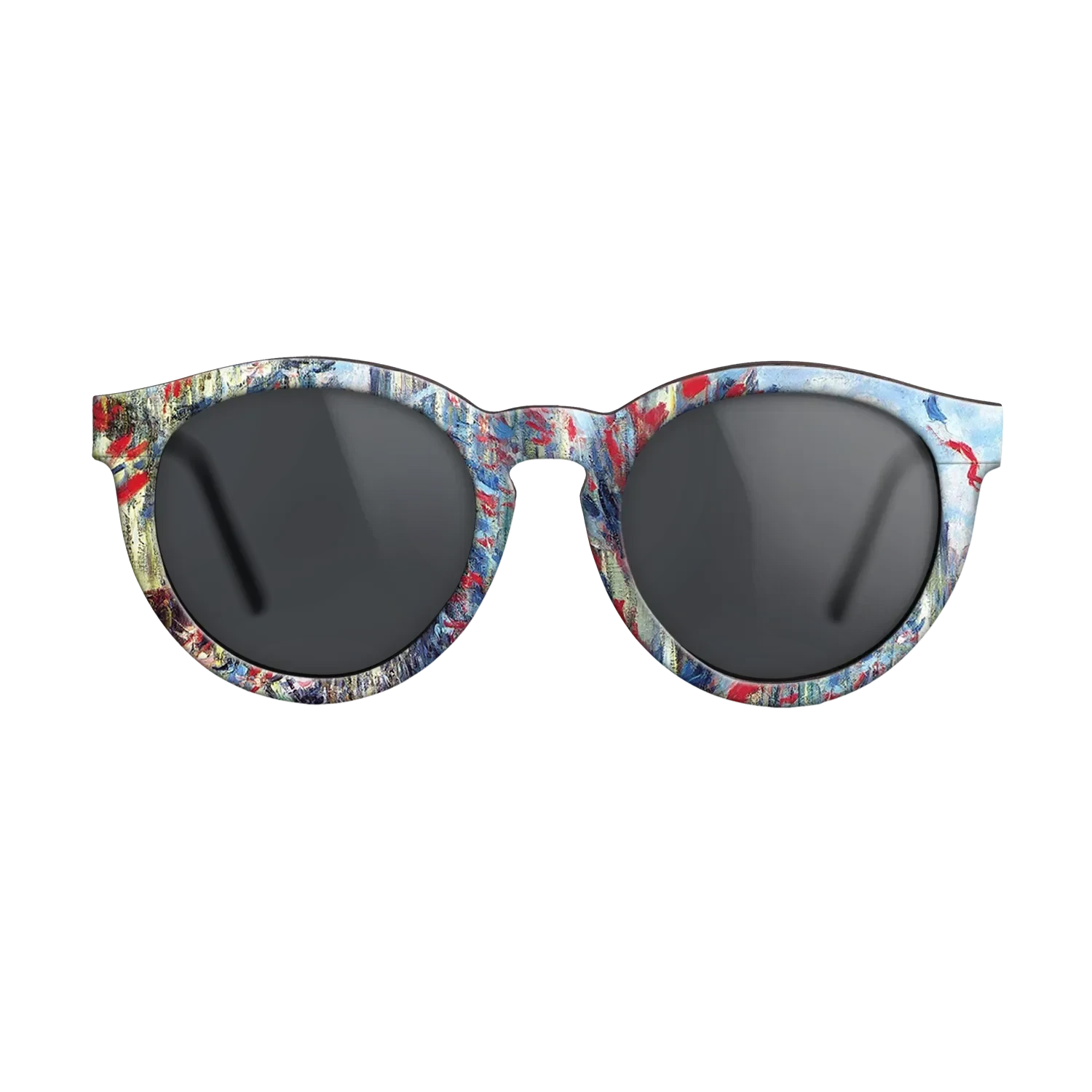 Oil Painting on Straight Grain Walnut: Rococo - The Rue Montorgueil, Paris, 1878 - Claude Monet - The Rebel - Round - 1927 - SIRIS wood optic