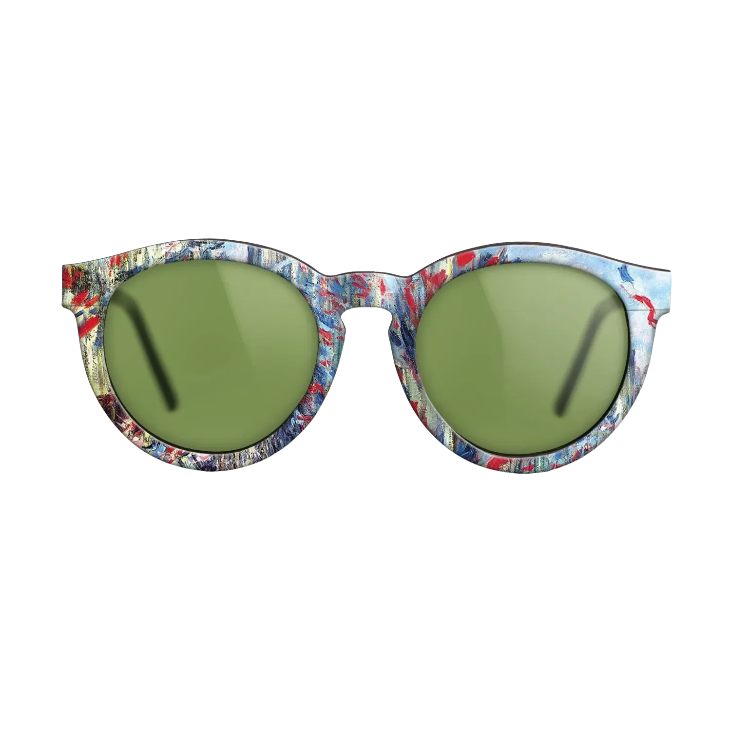 Oil Painting on Straight Grain Walnut: Rococo - The Rue Montorgueil, Paris, 1878 - Claude Monet - The Rebel - Round - 1927 - SIRIS wood optic