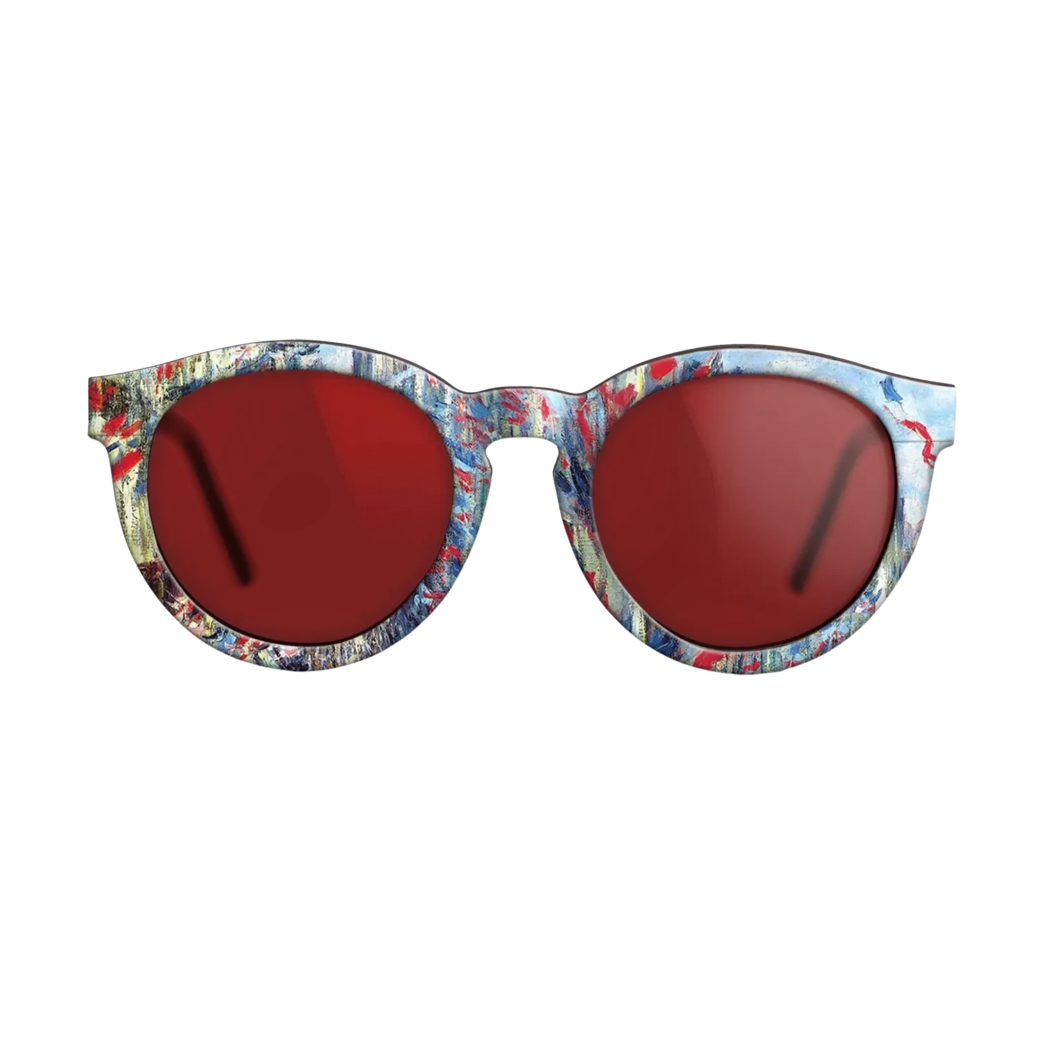 Oil Painting on Straight Grain Walnut: Rococo - The Rue Montorgueil, Paris, 1878 - Claude Monet - The Rebel - Round - 1927 - SIRIS wood optic