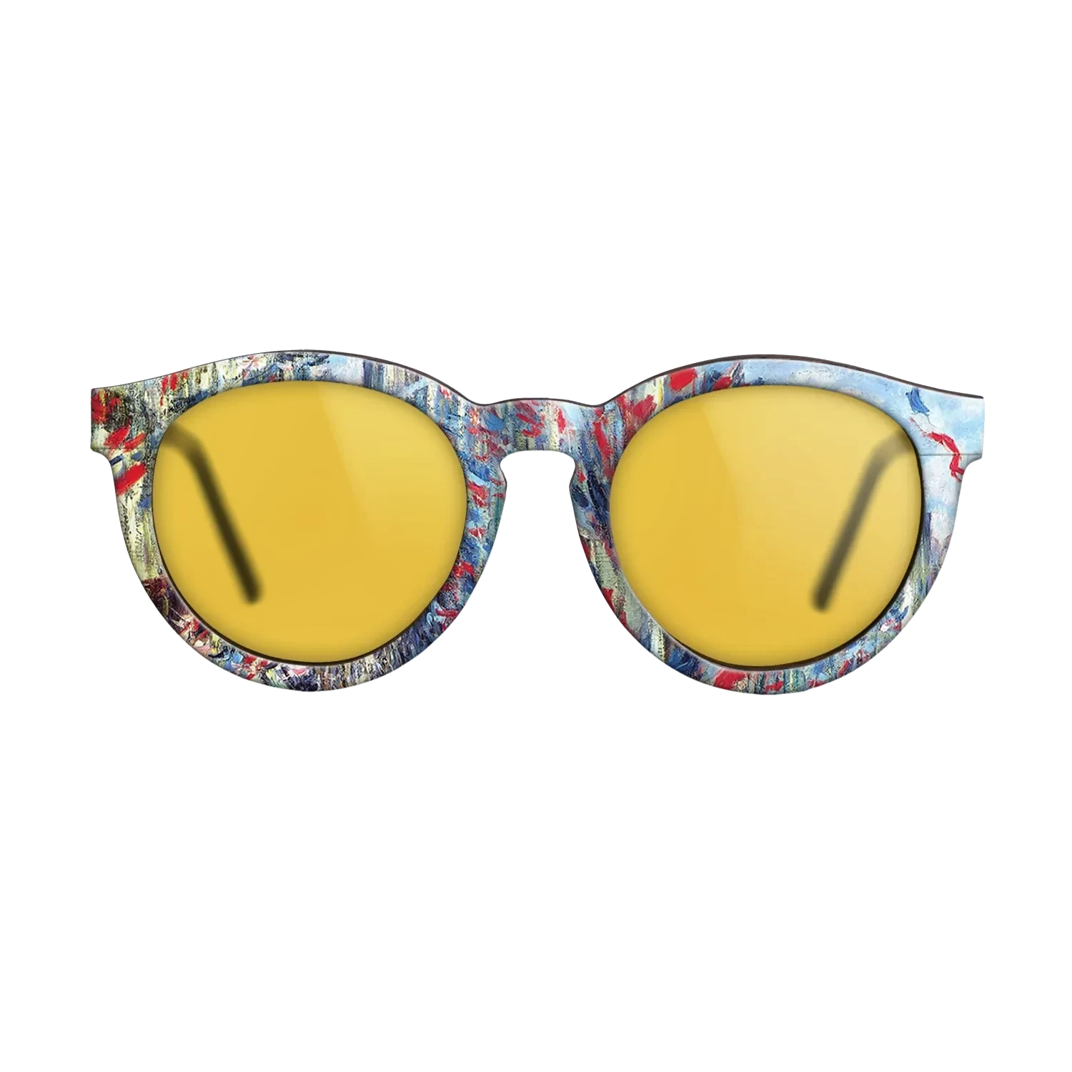 Oil Painting on Straight Grain Walnut: Rococo - The Rue Montorgueil, Paris, 1878 - Claude Monet - The Rebel - Round - 1927 - SIRIS wood optic