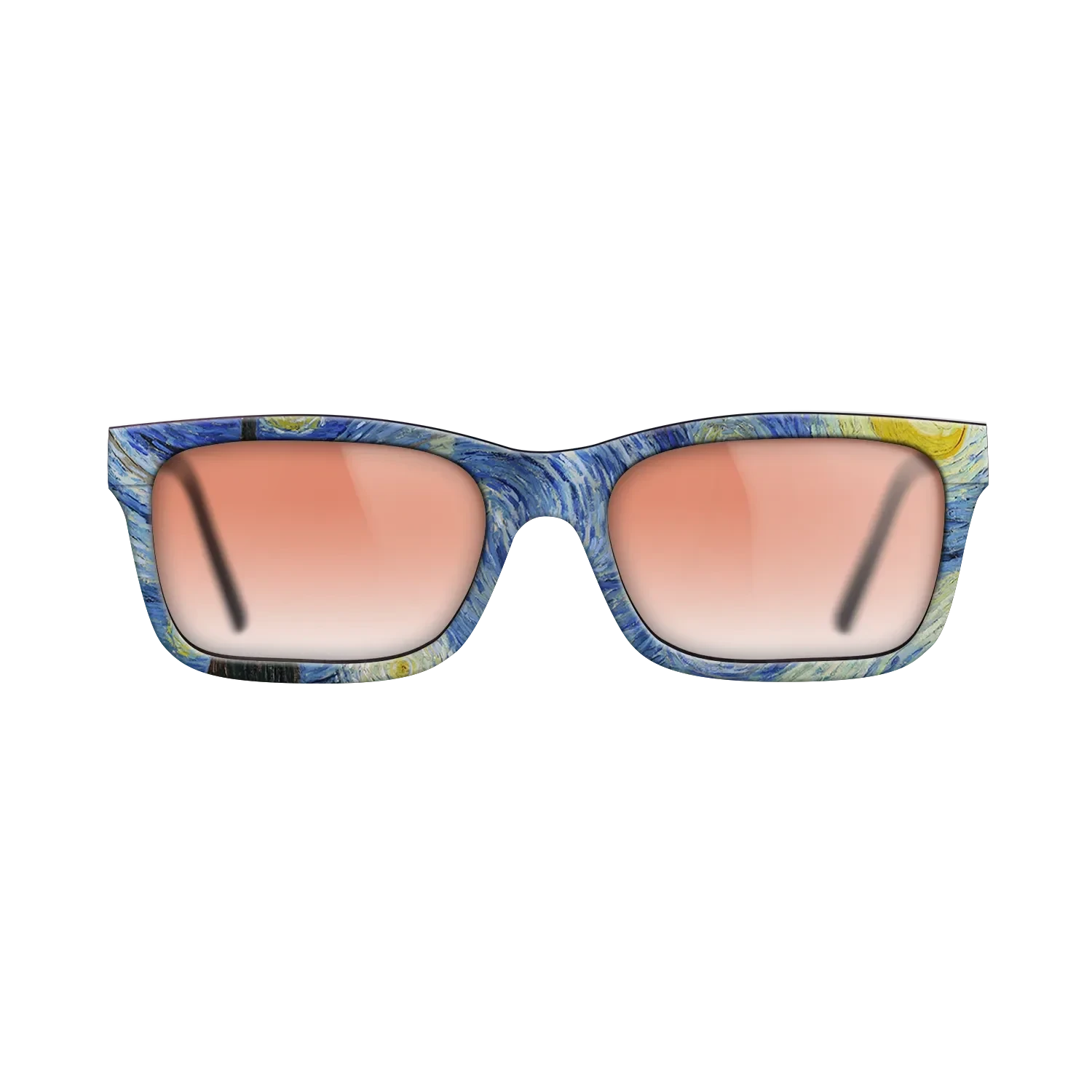 Oil Painting on Straight Grain Walnut: Rococo - The Starry Night, 1889 - Vincent van Gogh 2 - The Sage - Rectangle - 1837 - SIRIS wood optic