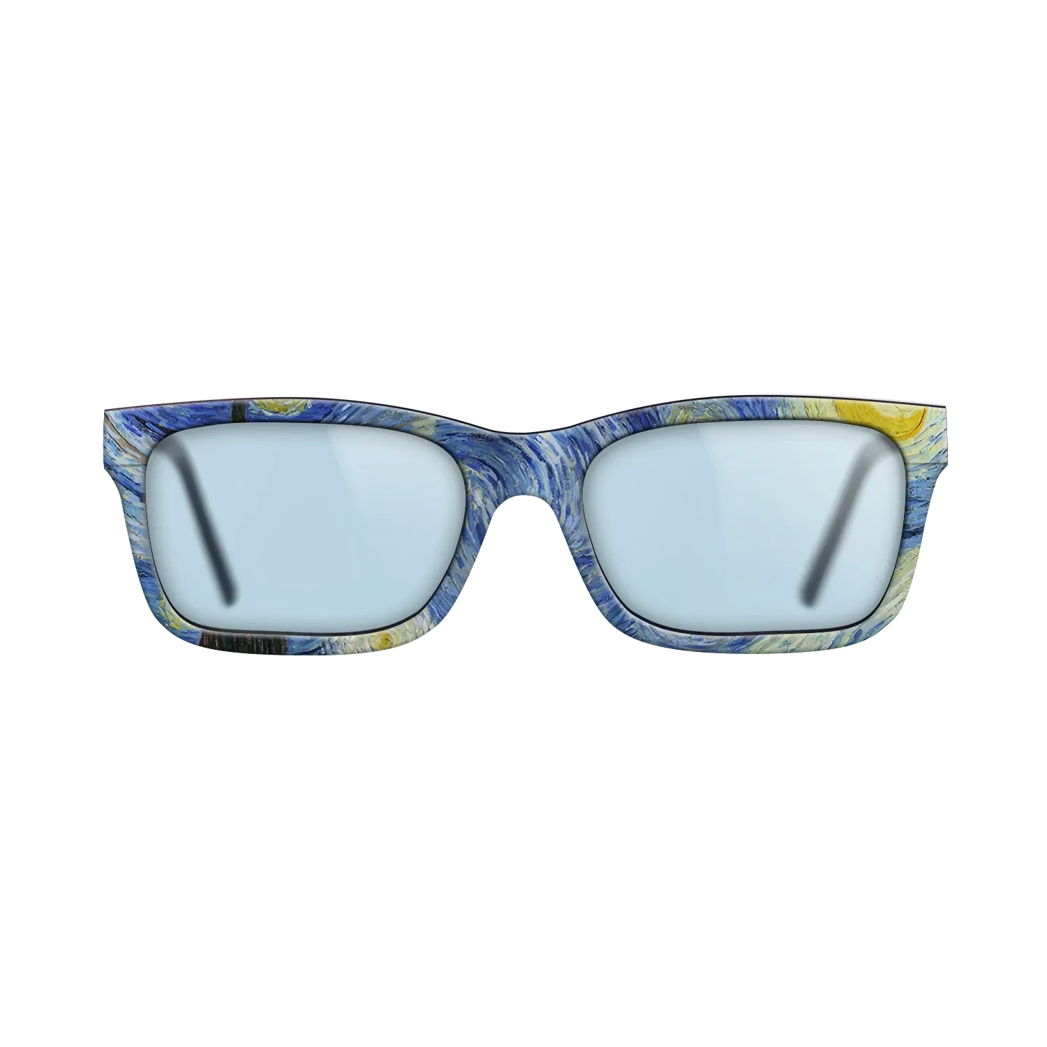 Oil Painting on Straight Grain Walnut: Rococo - The Starry Night, 1889 - Vincent van Gogh 2 - The Sage - Rectangle - 1837 - SIRIS wood optic