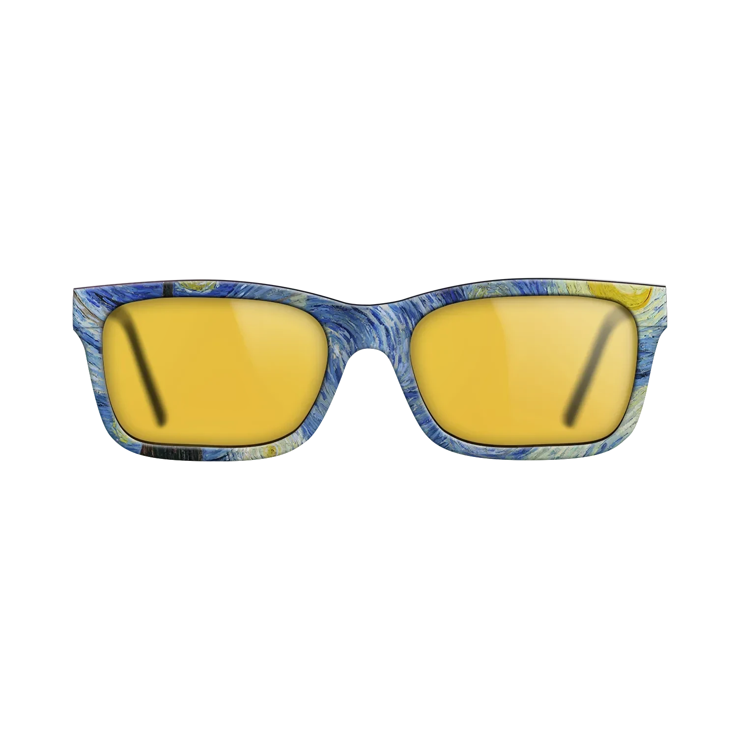 Oil Painting on Straight Grain Walnut: Rococo - The Starry Night, 1889 - Vincent van Gogh 2 - The Sage - Rectangle - 1837 - SIRIS wood optic