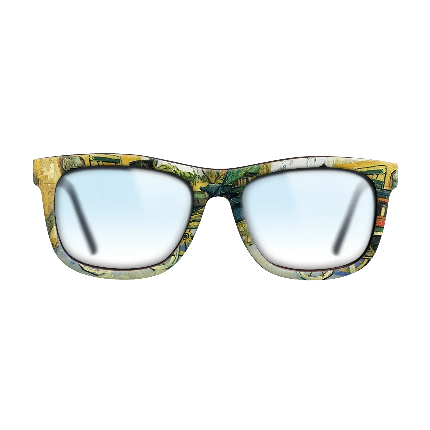 Oil Painting on Straight Grain Walnut: Rococo - The Tarascon Diligence, 1888 - Vincent van Gogh - The Hero - Square - 1640 - SIRIS wood optic