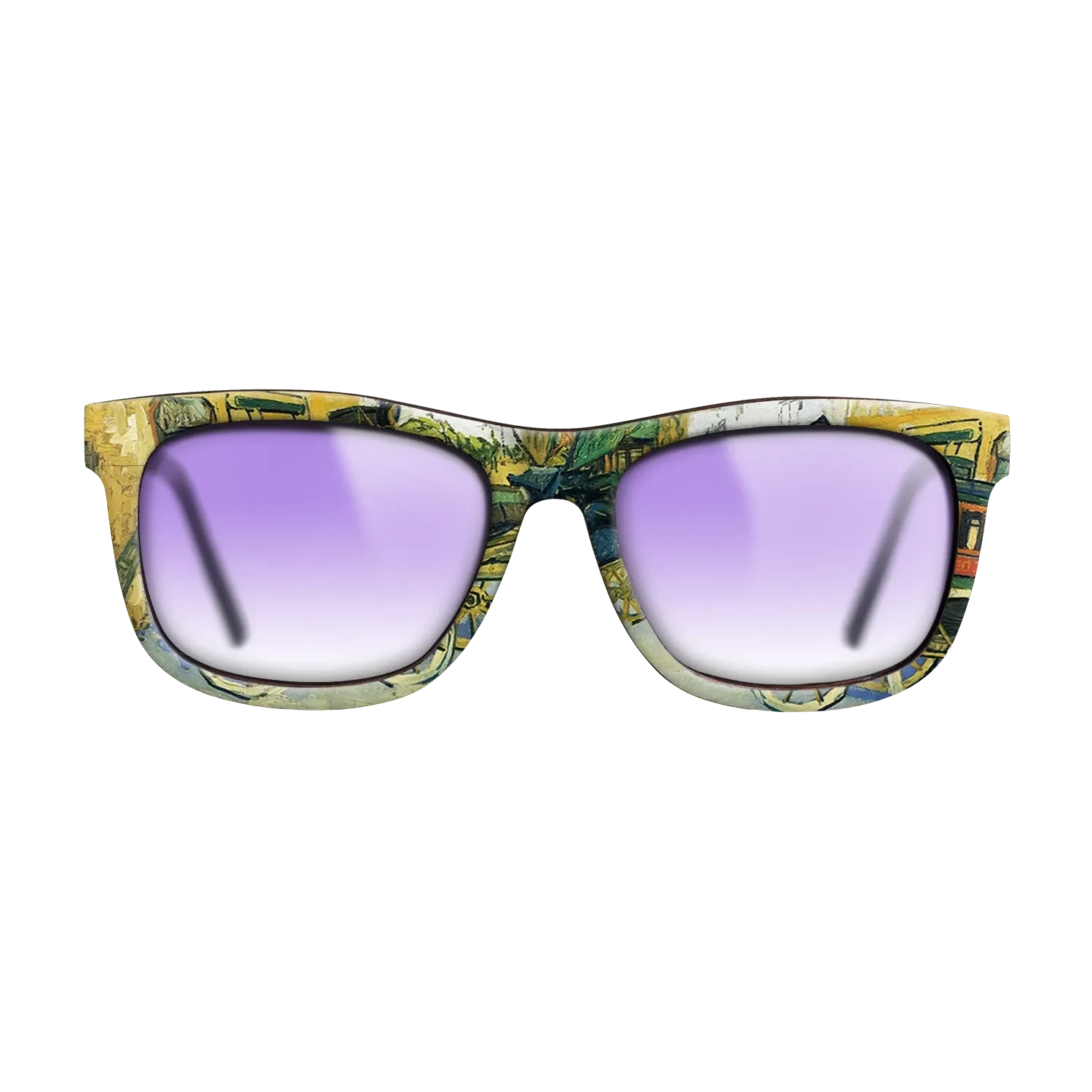 Oil Painting on Straight Grain Walnut: Rococo - The Tarascon Diligence, 1888 - Vincent van Gogh - The Hero - Square - 1640 - SIRIS wood optic