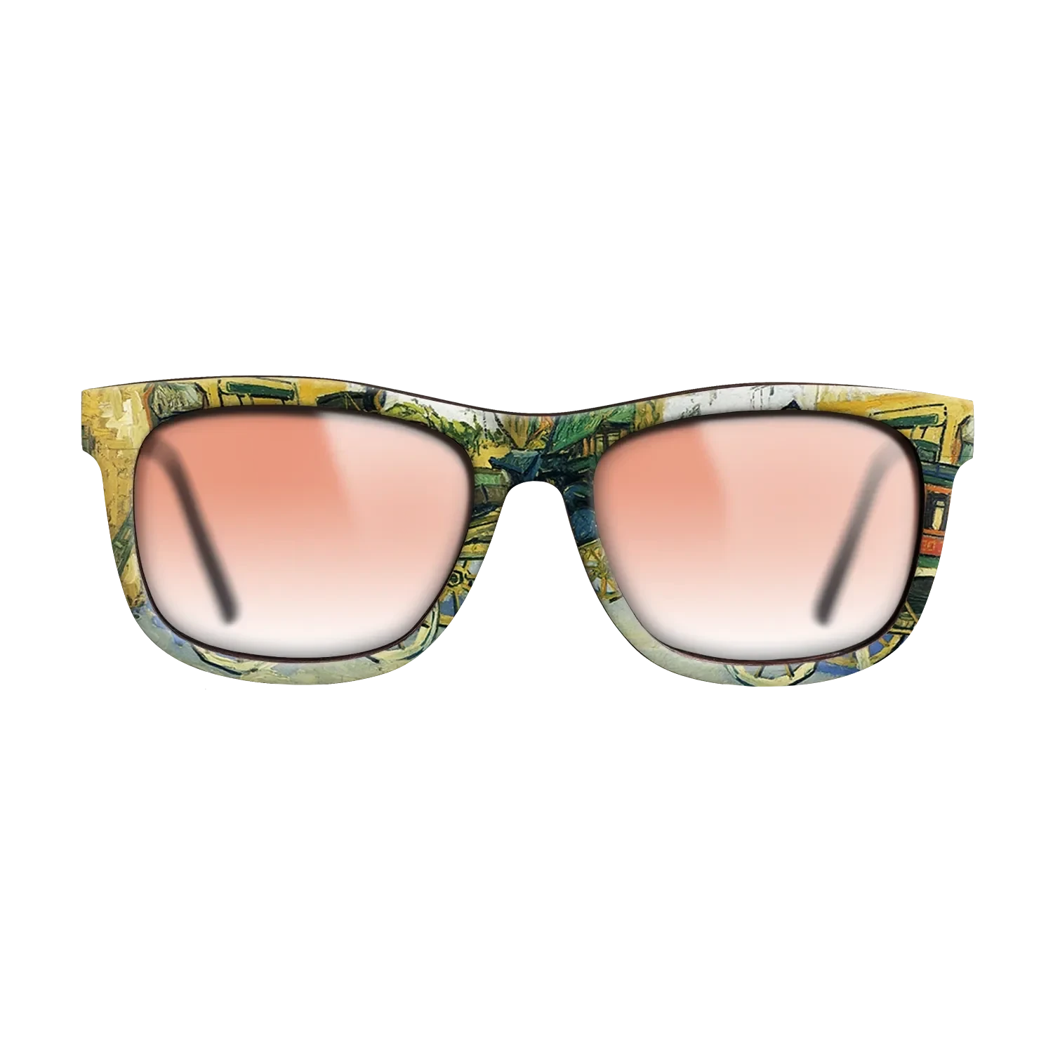 Oil Painting on Straight Grain Walnut: Rococo - The Tarascon Diligence, 1888 - Vincent van Gogh - The Hero - Square - 1640 - SIRIS wood optic