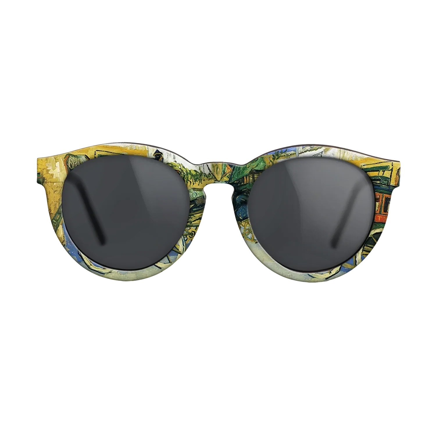 Oil Painting on Straight Grain Walnut: Rococo - The Tarascon Diligence, 1888 - Vincent van Gogh - The Rebel - Round - 1640 - SIRIS wood optic