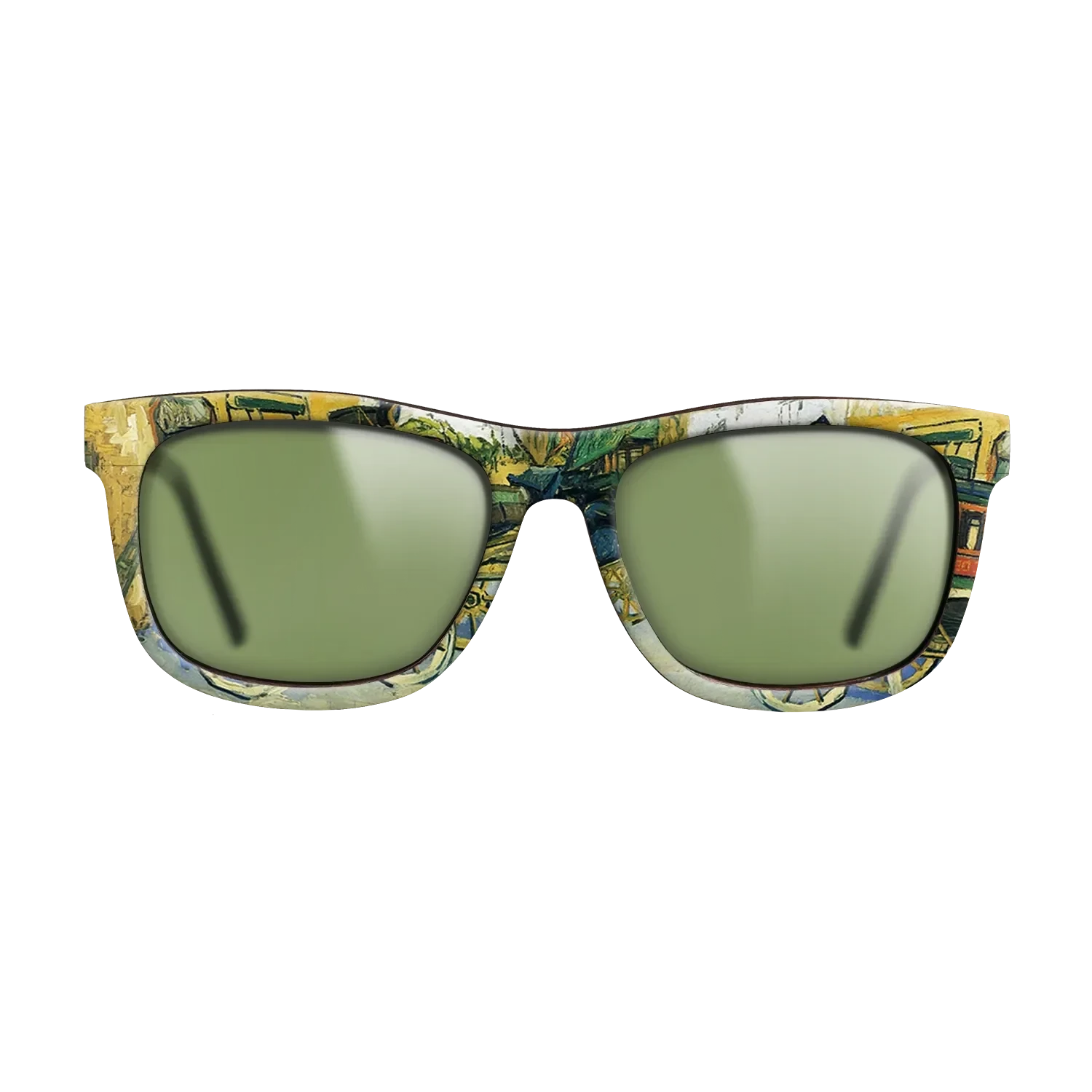 Oil Painting on Straight Grain Walnut: Rococo - The Tarascon Diligence, 1888 - Vincent van Gogh - The Hero - Square - 1640 - SIRIS wood optic