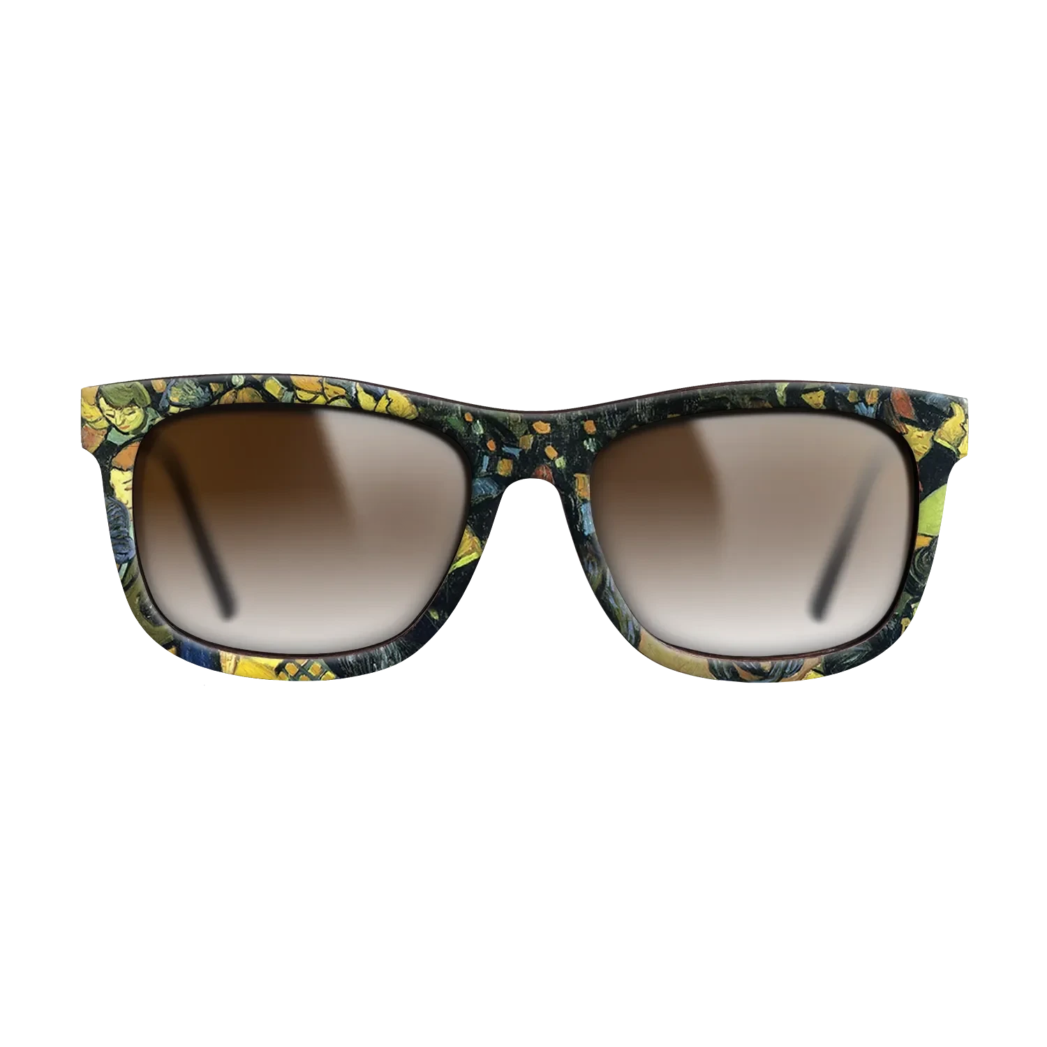 Oil Painting on Straight Grain Walnut: Rococo - The ballroom at Arles, 1888 - Vincent van Gogh - The Hero - Square - 1920 - SIRIS wood optic