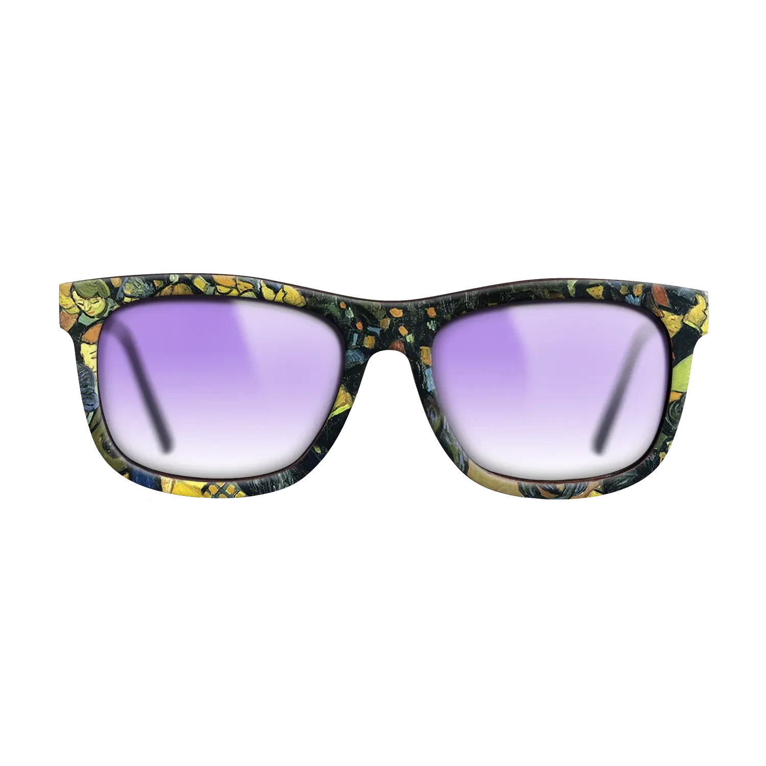 Oil Painting on Straight Grain Walnut: Rococo - The ballroom at Arles, 1888 - Vincent van Gogh - The Hero - Square - 1920 - SIRIS wood optic