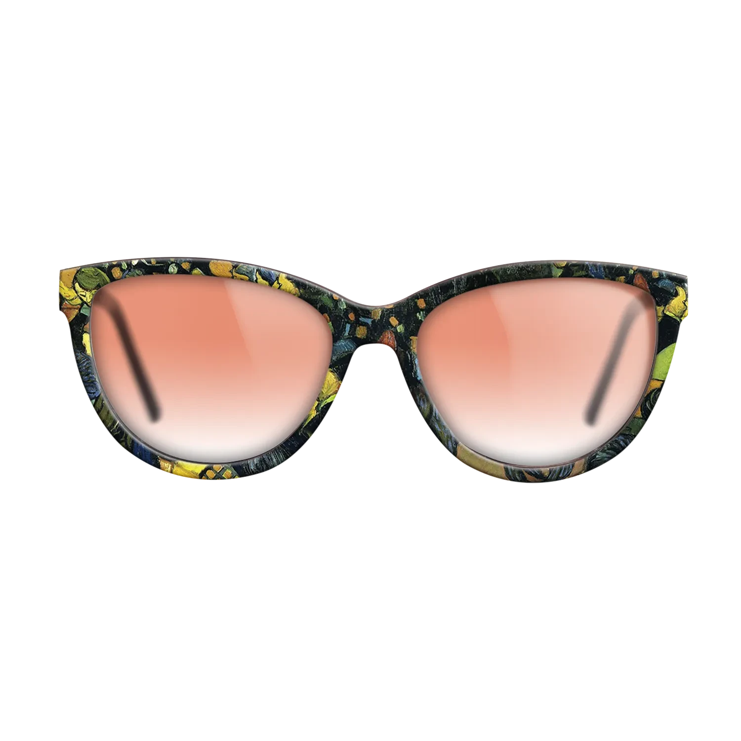 Oil Painting on Straight Grain Walnut: Rococo - The ballroom at Arles, 1888 - Vincent van Gogh - The Maiden - Cat - 1920 - SIRIS wood optic