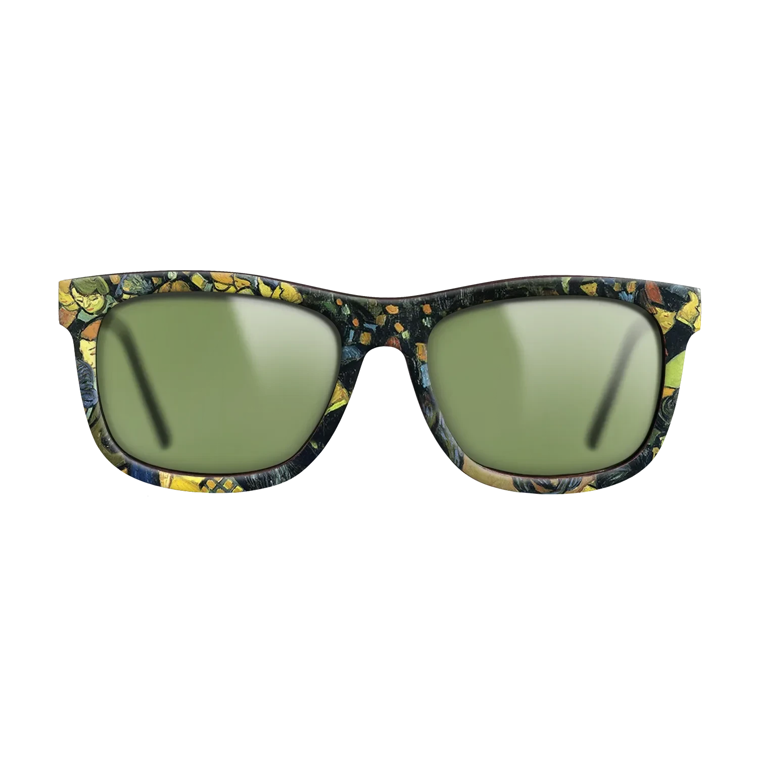 Oil Painting on Straight Grain Walnut: Rococo - The ballroom at Arles, 1888 - Vincent van Gogh - The Hero - Square - 1920 - SIRIS wood optic