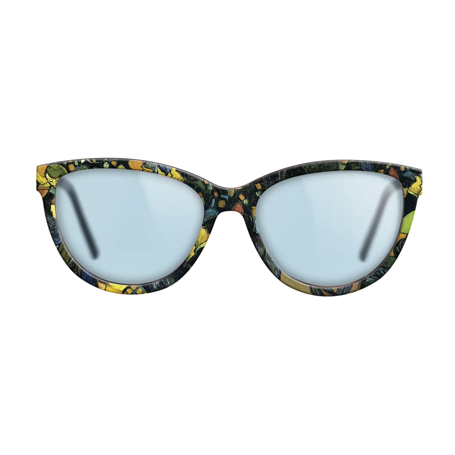 Oil Painting on Straight Grain Walnut: Rococo - The ballroom at Arles, 1888 - Vincent van Gogh - The Maiden - Cat - 1920 - SIRIS wood optic