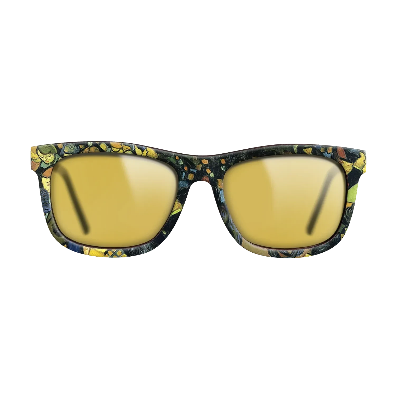 Oil Painting on Straight Grain Walnut: Rococo - The ballroom at Arles, 1888 - Vincent van Gogh - The Hero - Square - 1920 - SIRIS wood optic