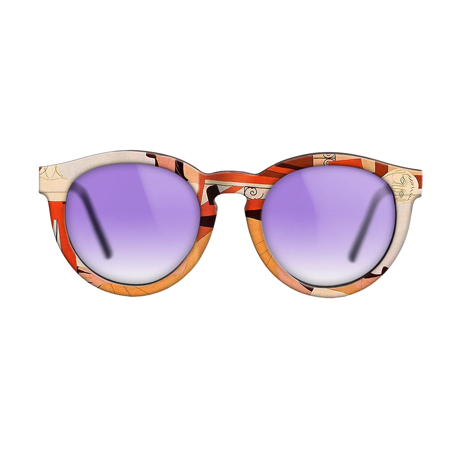 Oil Painting on Straight Grain Walnut: Rococo - The sculpture, 1925 - Pablo Picasso - The Rebel - Round - 1667 - SIRIS wood optic