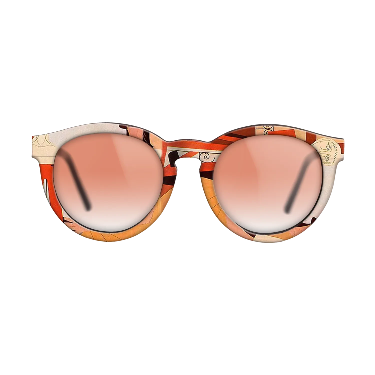 Oil Painting on Straight Grain Walnut: Rococo - The sculpture, 1925 - Pablo Picasso - The Rebel - Round - 1667 - SIRIS wood optic