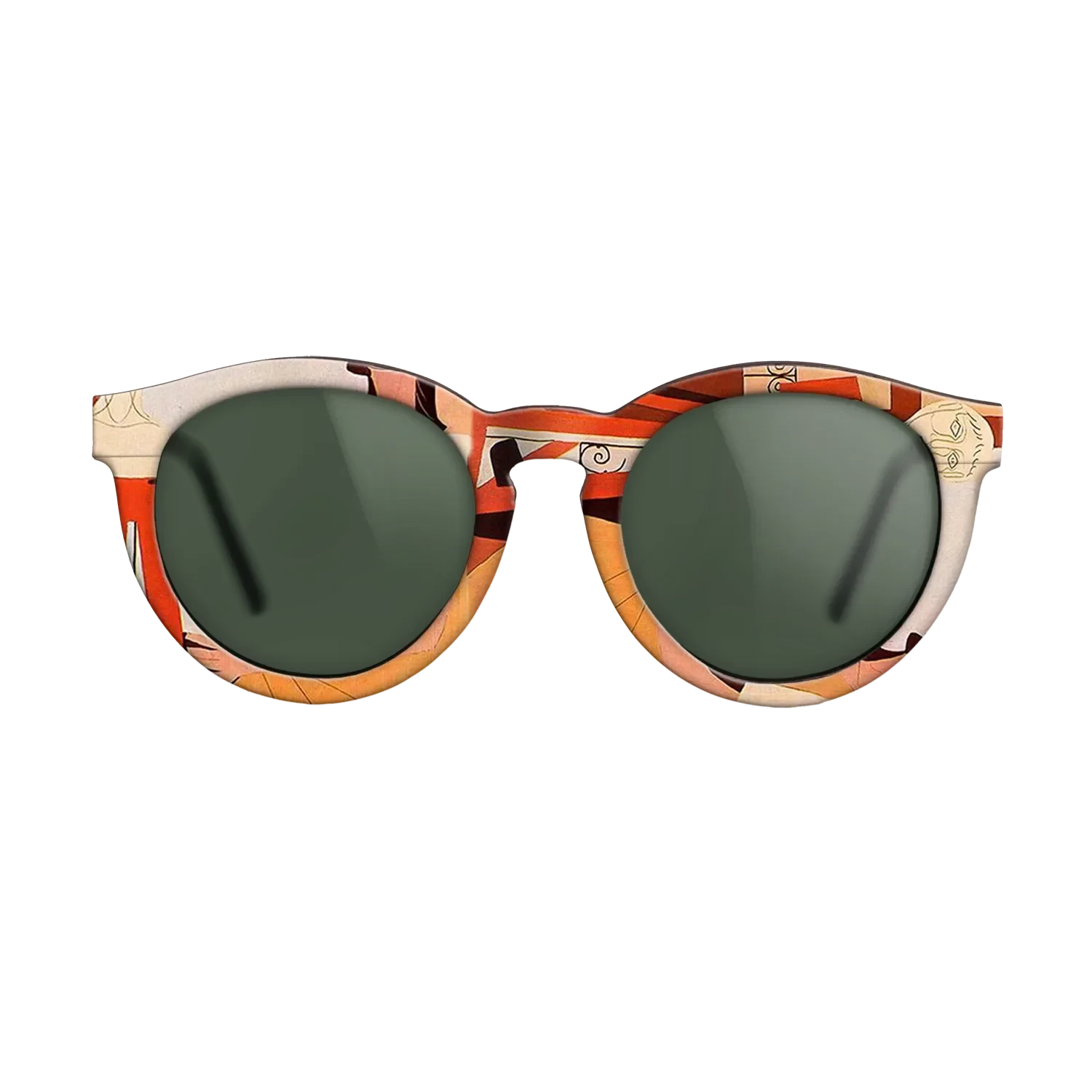 Oil Painting on Straight Grain Walnut: Rococo - The sculpture, 1925 - Pablo Picasso - The Rebel - Round - 1667 - SIRIS wood optic