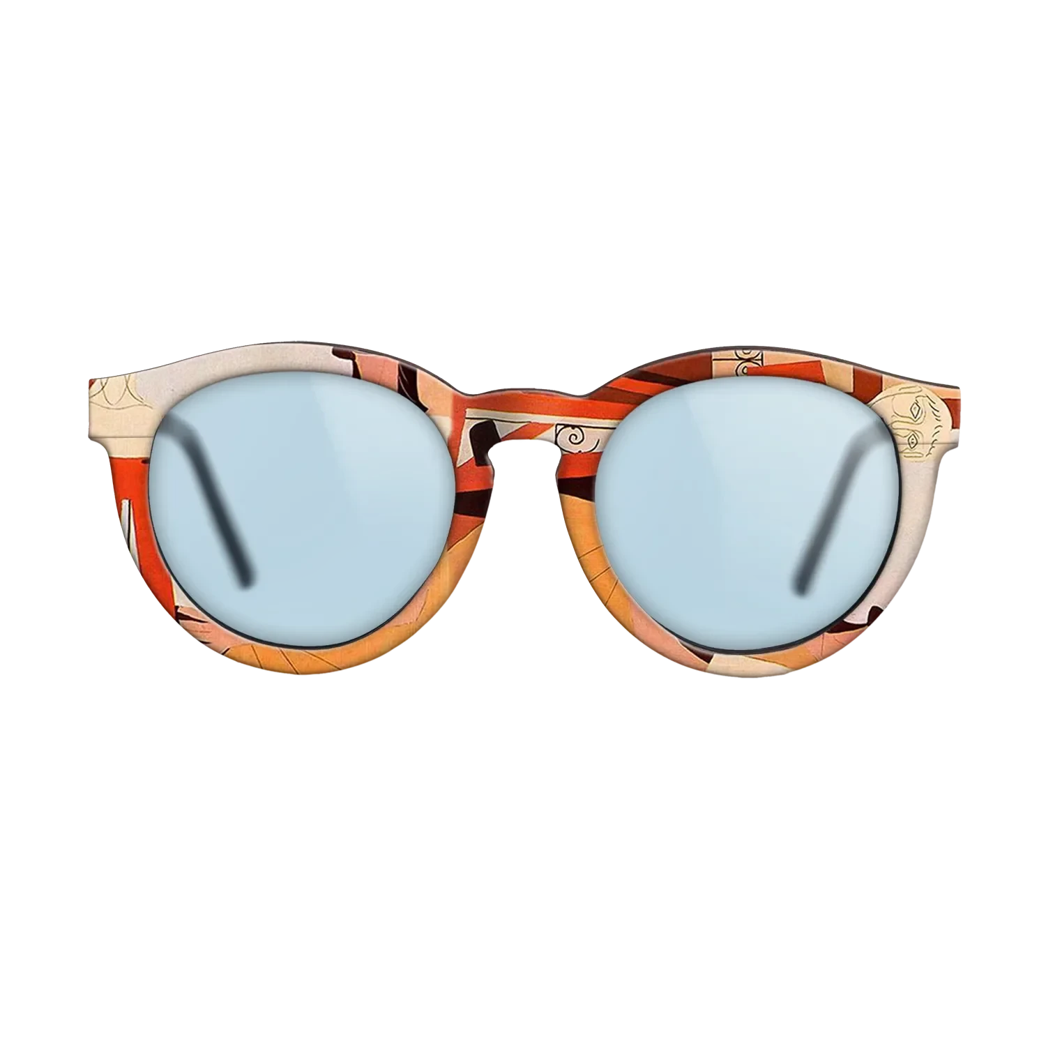 Oil Painting on Straight Grain Walnut: Rococo - The sculpture, 1925 - Pablo Picasso - The Rebel - Round - 1667 - SIRIS wood optic