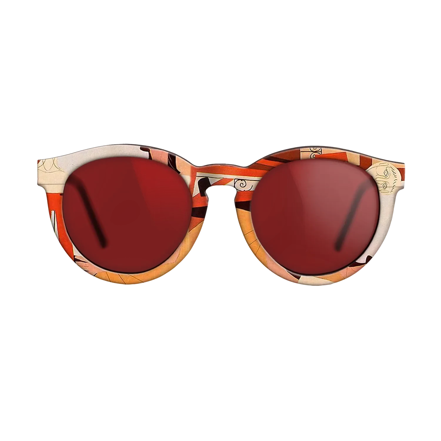 Oil Painting on Straight Grain Walnut: Rococo - The sculpture, 1925 - Pablo Picasso - The Rebel - Round - 1667 - SIRIS wood optic