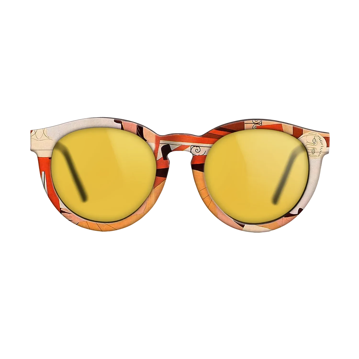 Oil Painting on Straight Grain Walnut: Rococo - The sculpture, 1925 - Pablo Picasso - The Rebel - Round - 1667 - SIRIS wood optic