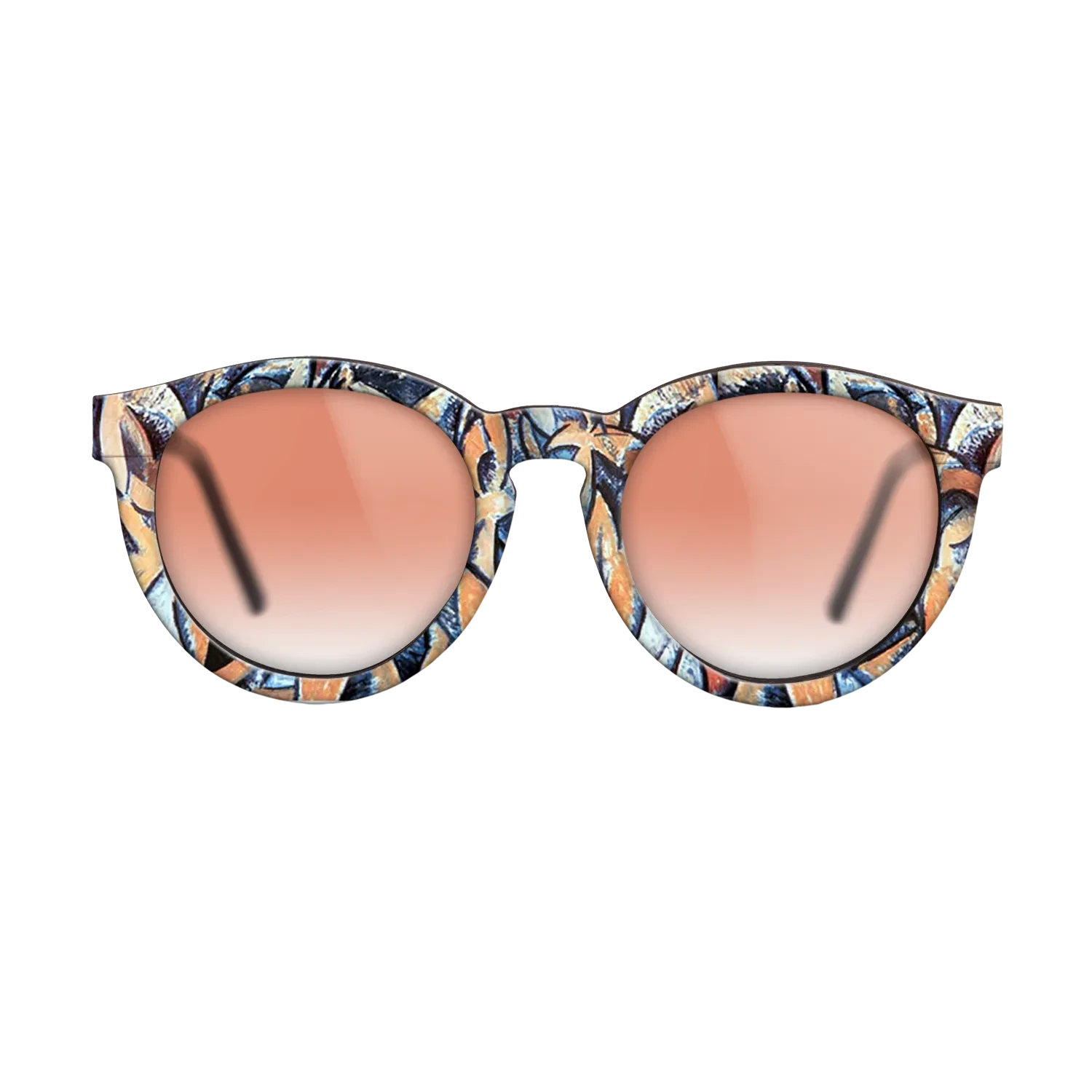 Oil Painting on Straight Grain Walnut: Rococo - Three women (Rhythmical version), 1908 - Pablo Picasso - The Rebel - Round - 806 - SIRIS wood optic