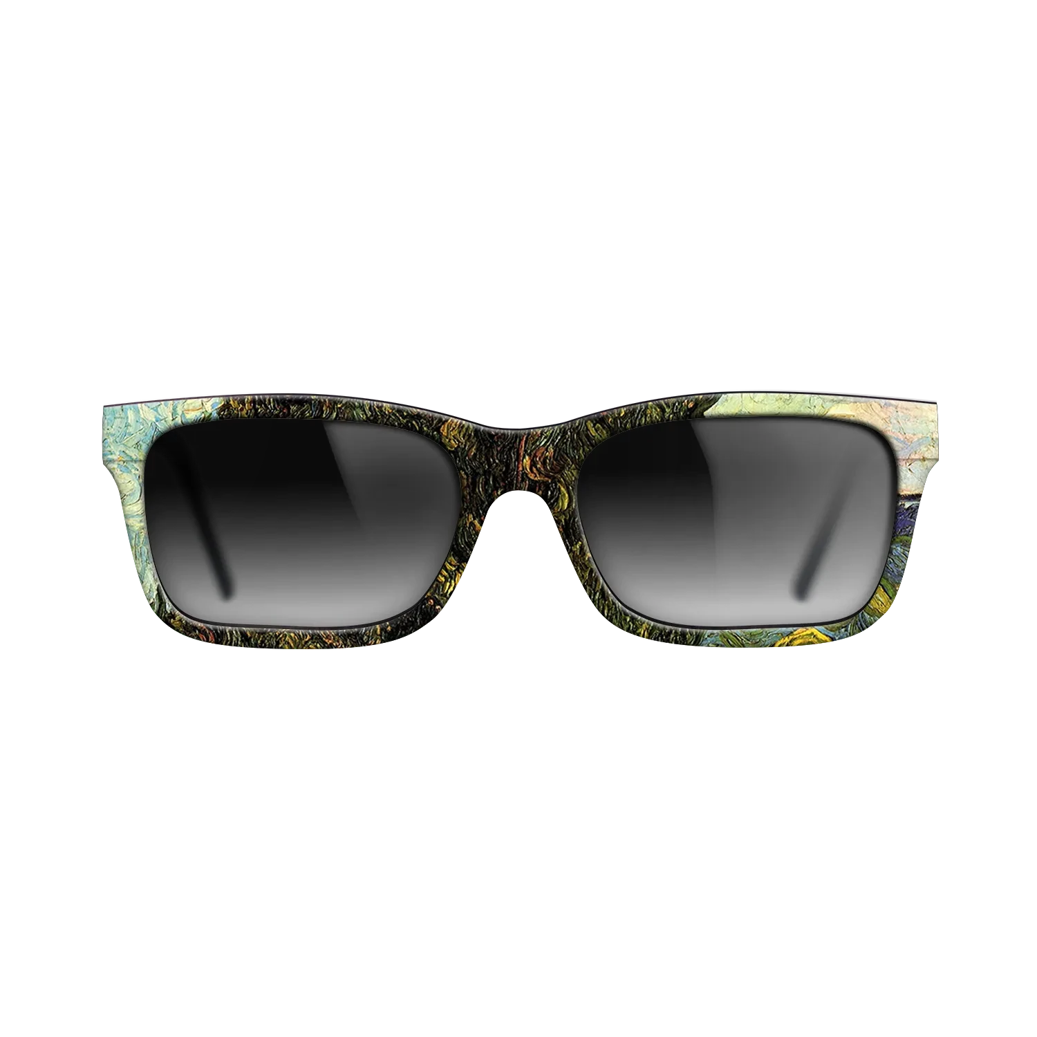 Oil Painting on Straight Grain Walnut: Rococo - Two Cypresses, 1889 - Vincent van Gogh - The Sage - Rectangle - 1310 - SIRIS wood optic