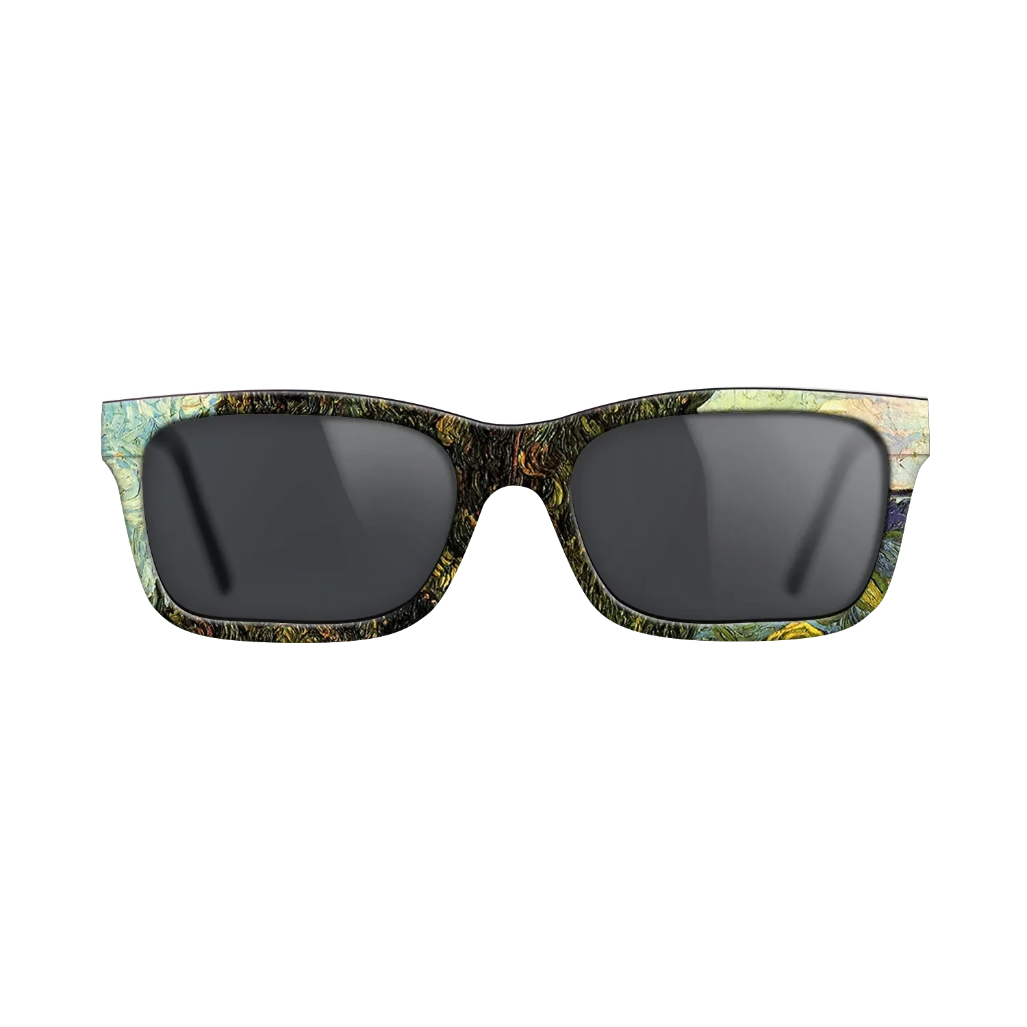 Oil Painting on Straight Grain Walnut: Rococo - Two Cypresses, 1889 - Vincent van Gogh - The Sage - Rectangle - 1310 - SIRIS wood optic