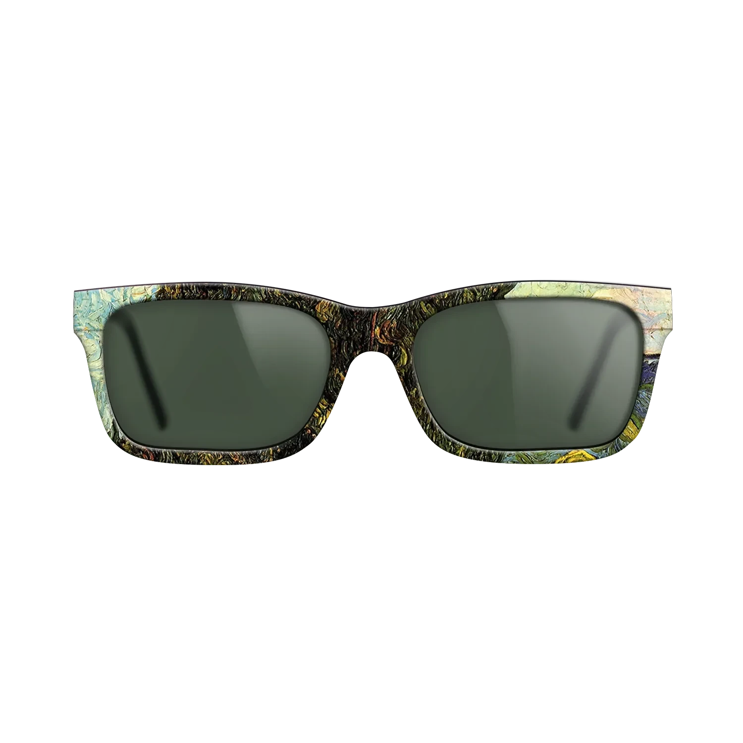 Oil Painting on Straight Grain Walnut: Rococo - Two Cypresses, 1889 - Vincent van Gogh - The Sage - Rectangle - 1310 - SIRIS wood optic