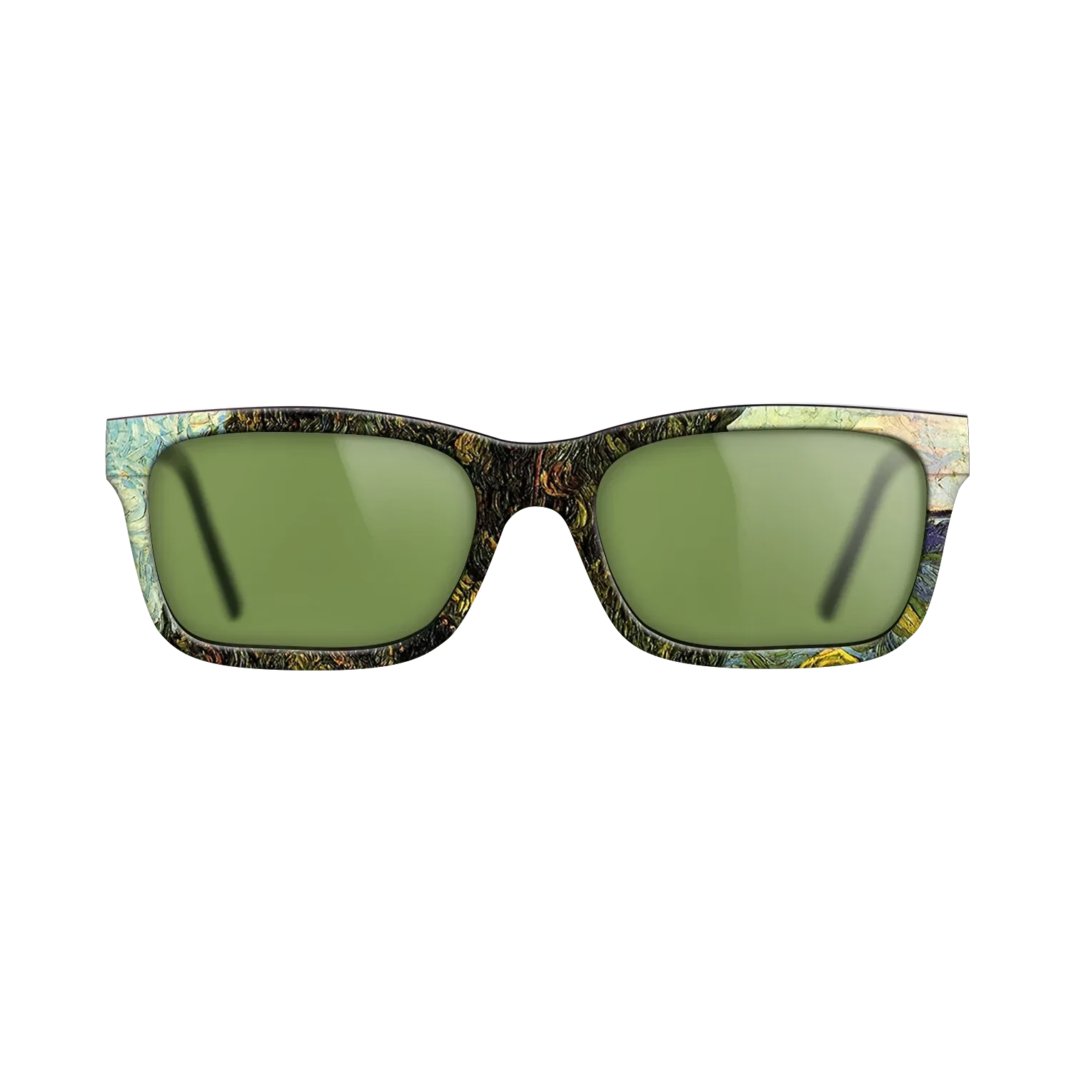 Oil Painting on Straight Grain Walnut: Rococo - Two Cypresses, 1889 - Vincent van Gogh - The Sage - Rectangle - 1310 - SIRIS wood optic