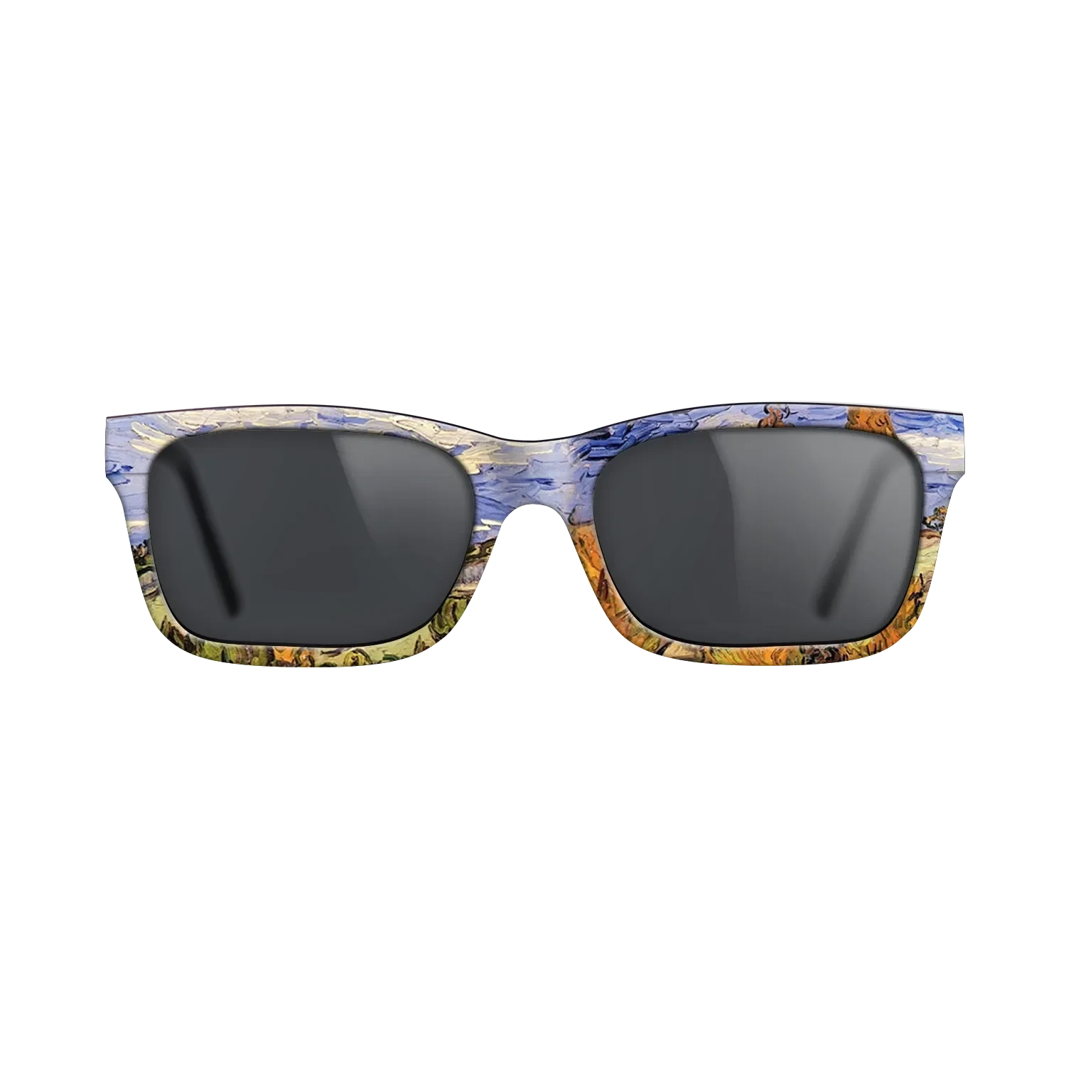 Oil Painting on Straight Grain Walnut: Rococo - Two Poplars on a Hill, 1889 - Vincent van Gogh - The Sage - Rectangle - 1372 - SIRIS wood optic