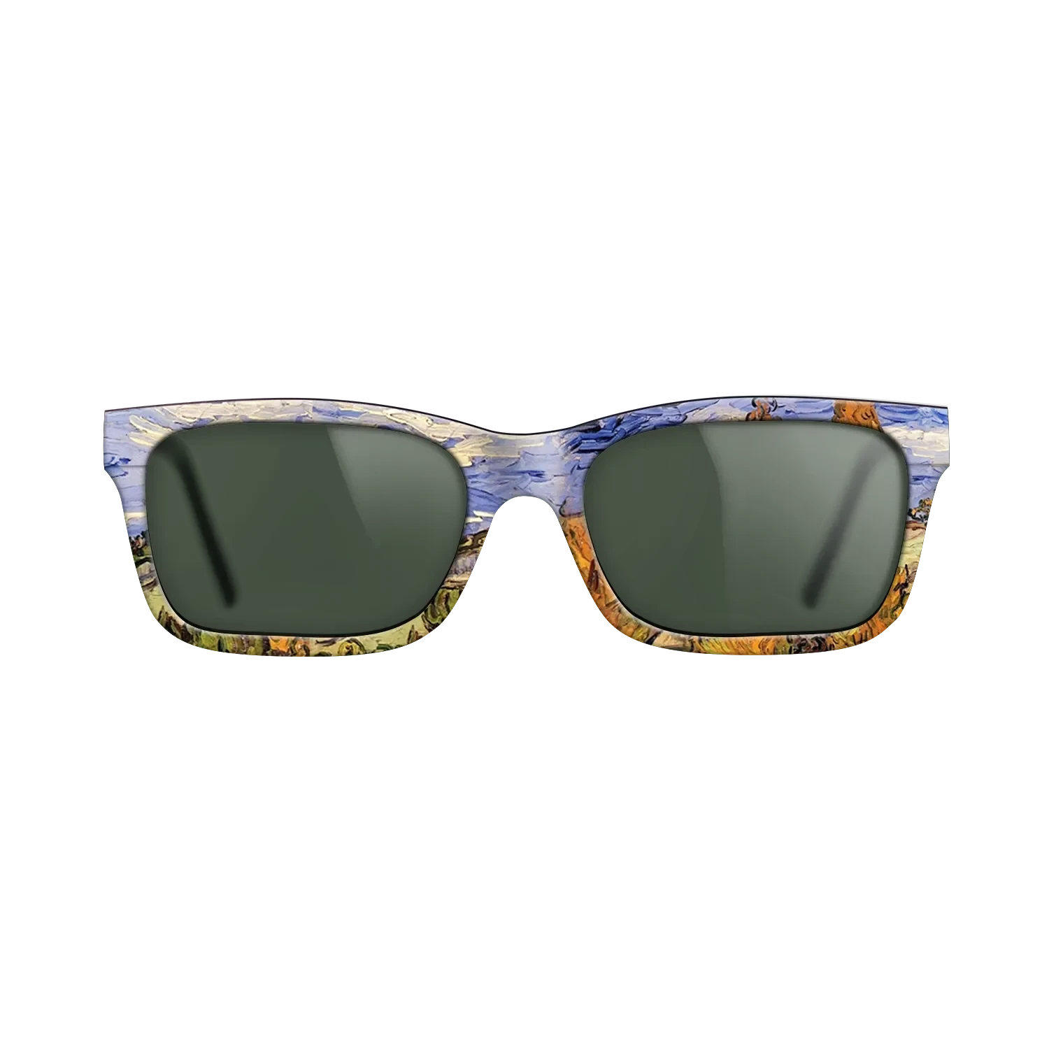 Oil Painting on Straight Grain Walnut: Rococo - Two Poplars on a Hill, 1889 - Vincent van Gogh - The Sage - Rectangle - 1372 - SIRIS wood optic