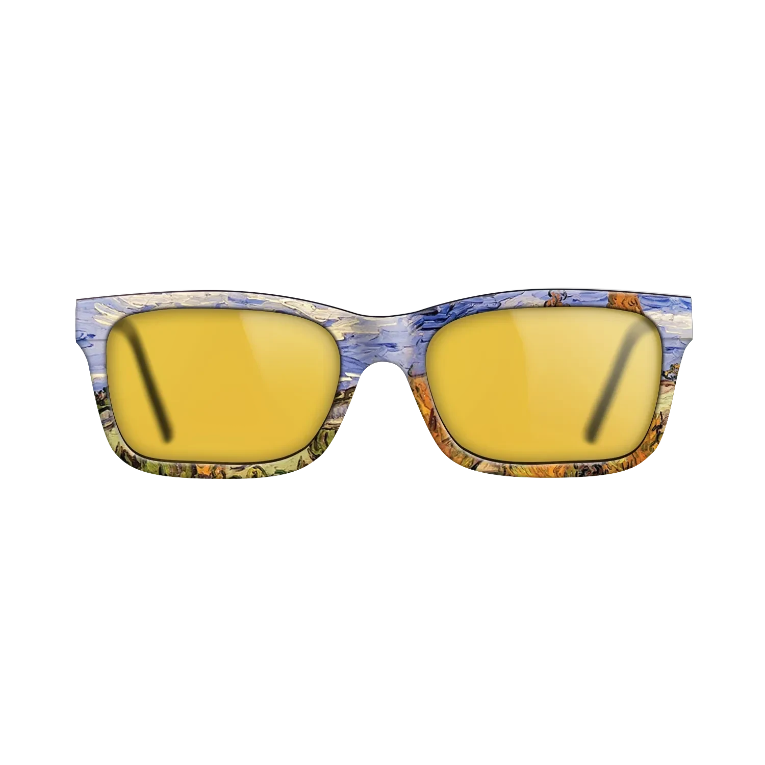 Oil Painting on Straight Grain Walnut: Rococo - Two Poplars on a Hill, 1889 - Vincent van Gogh - The Sage - Rectangle - 1372 - SIRIS wood optic