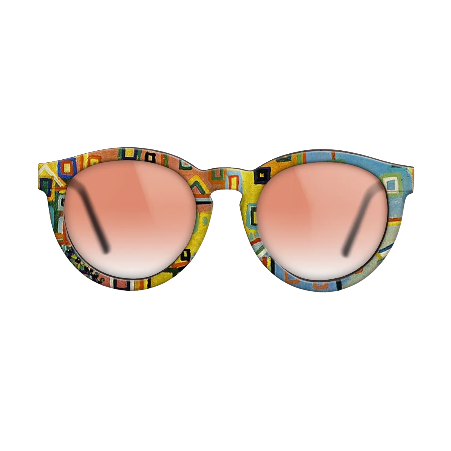 Oil Painting on Straight Grain Walnut: Rococo - Untitled, 1937 - Pablo Picasso - The Rebel - Round - 1813 - SIRIS wood optic