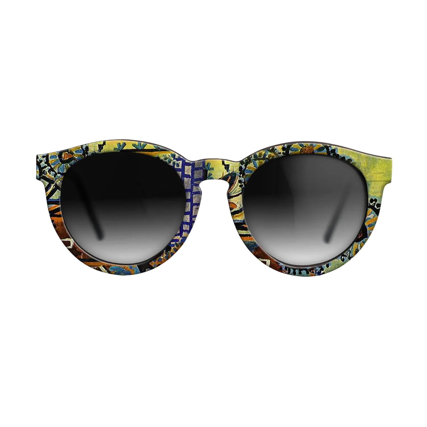 Oil Painting on Straight Grain Walnut: Rococo - Untitled, 1937 - Pablo Picasso 2 - The Rebel - Round - 749 - SIRIS wood optic