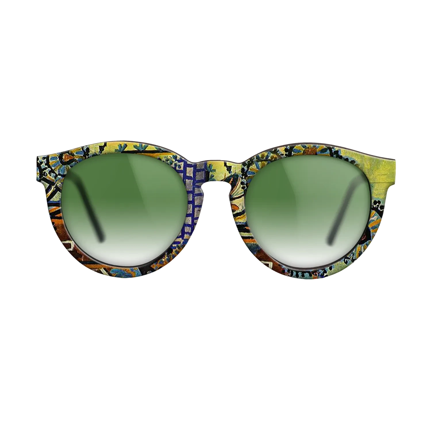 Oil Painting on Straight Grain Walnut: Rococo - Untitled, 1937 - Pablo Picasso 2 - The Rebel - Round - 749 - SIRIS wood optic