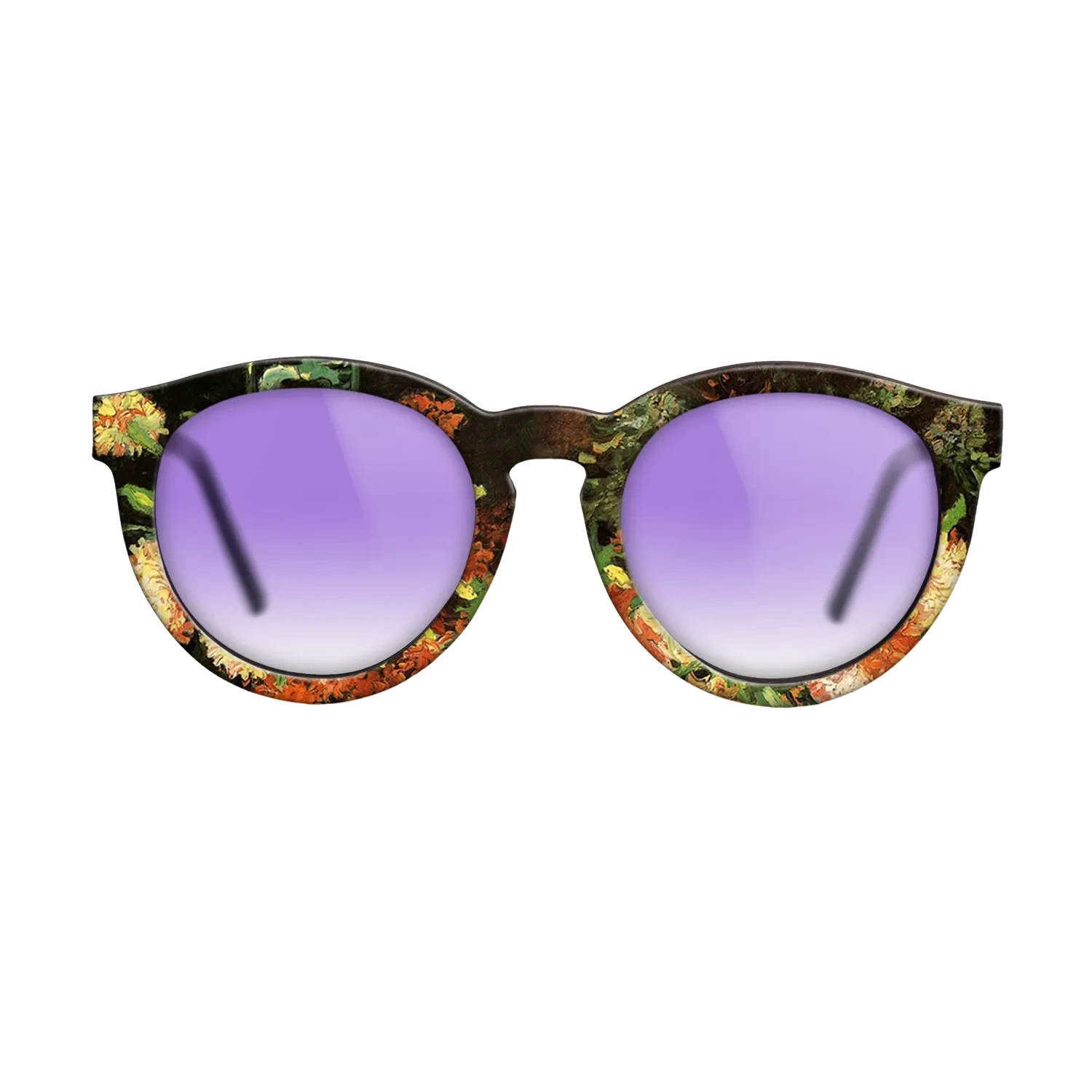 Oil Painting on Straight Grain Walnut: Rococo - Vase with Carnations, 1886 - Vincent van Gogh - The Rebel - Round - 1333 - SIRIS wood optic