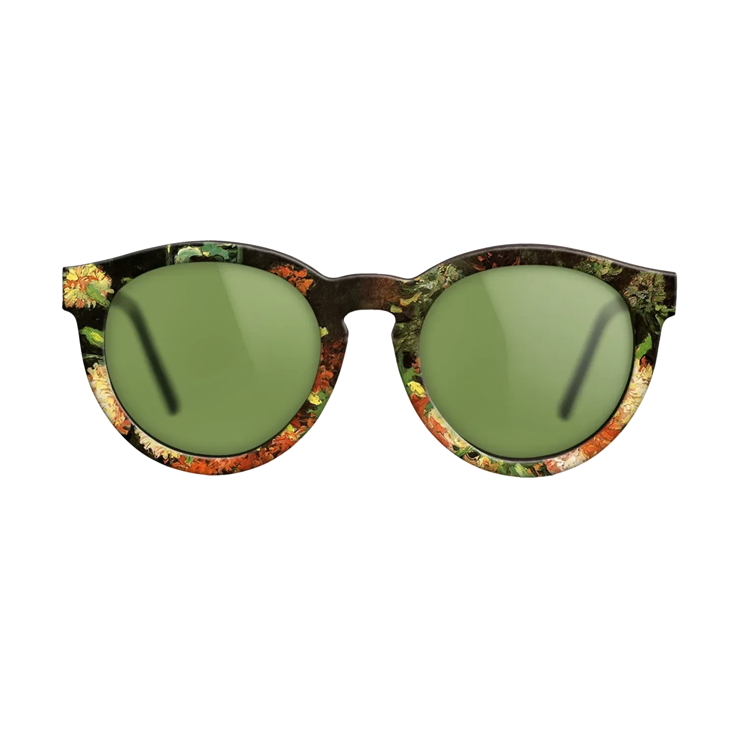 Oil Painting on Straight Grain Walnut: Rococo - Vase with Carnations, 1886 - Vincent van Gogh - The Rebel - Round - 1333 - SIRIS wood optic