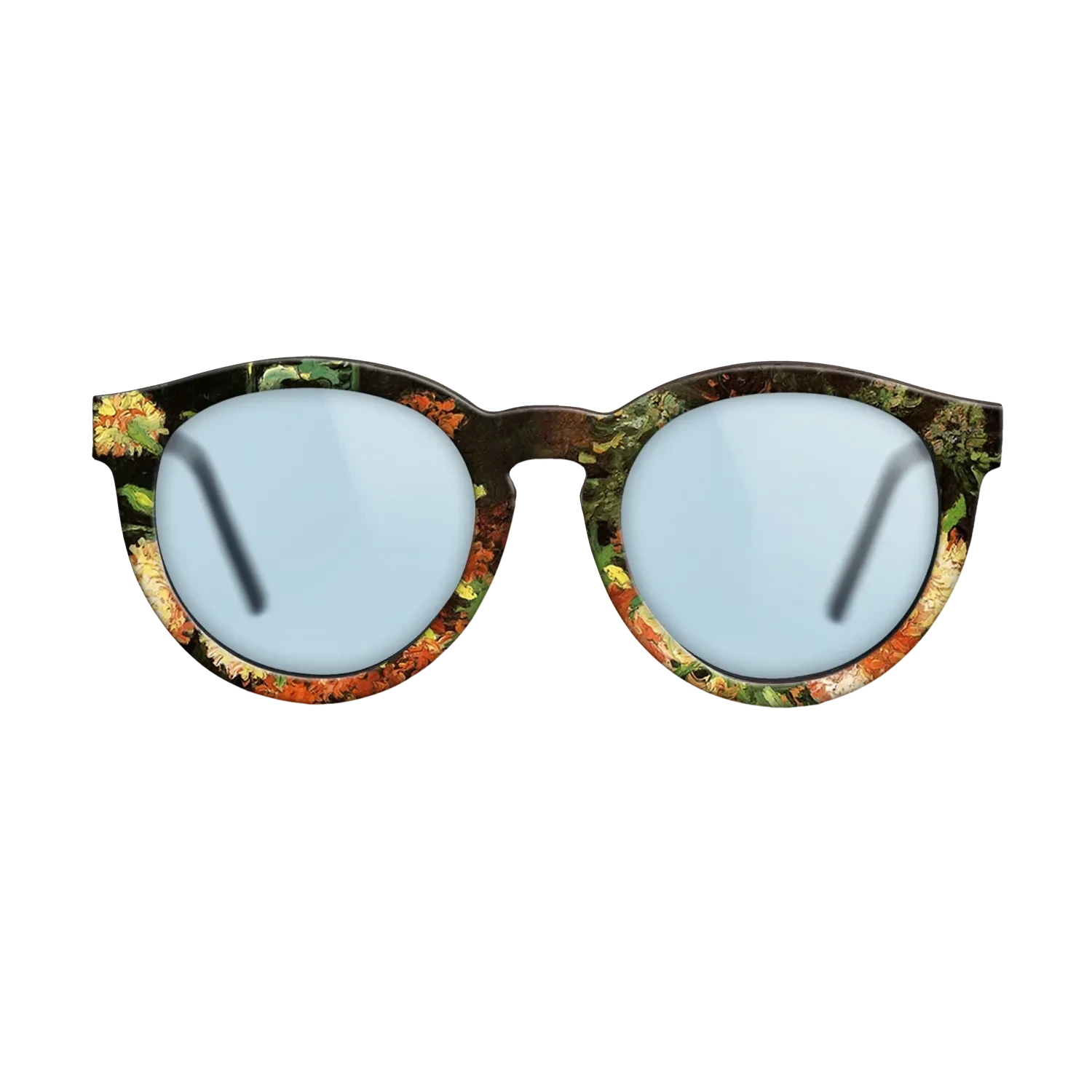 Oil Painting on Straight Grain Walnut: Rococo - Vase with Carnations, 1886 - Vincent van Gogh - The Rebel - Round - 1333 - SIRIS wood optic