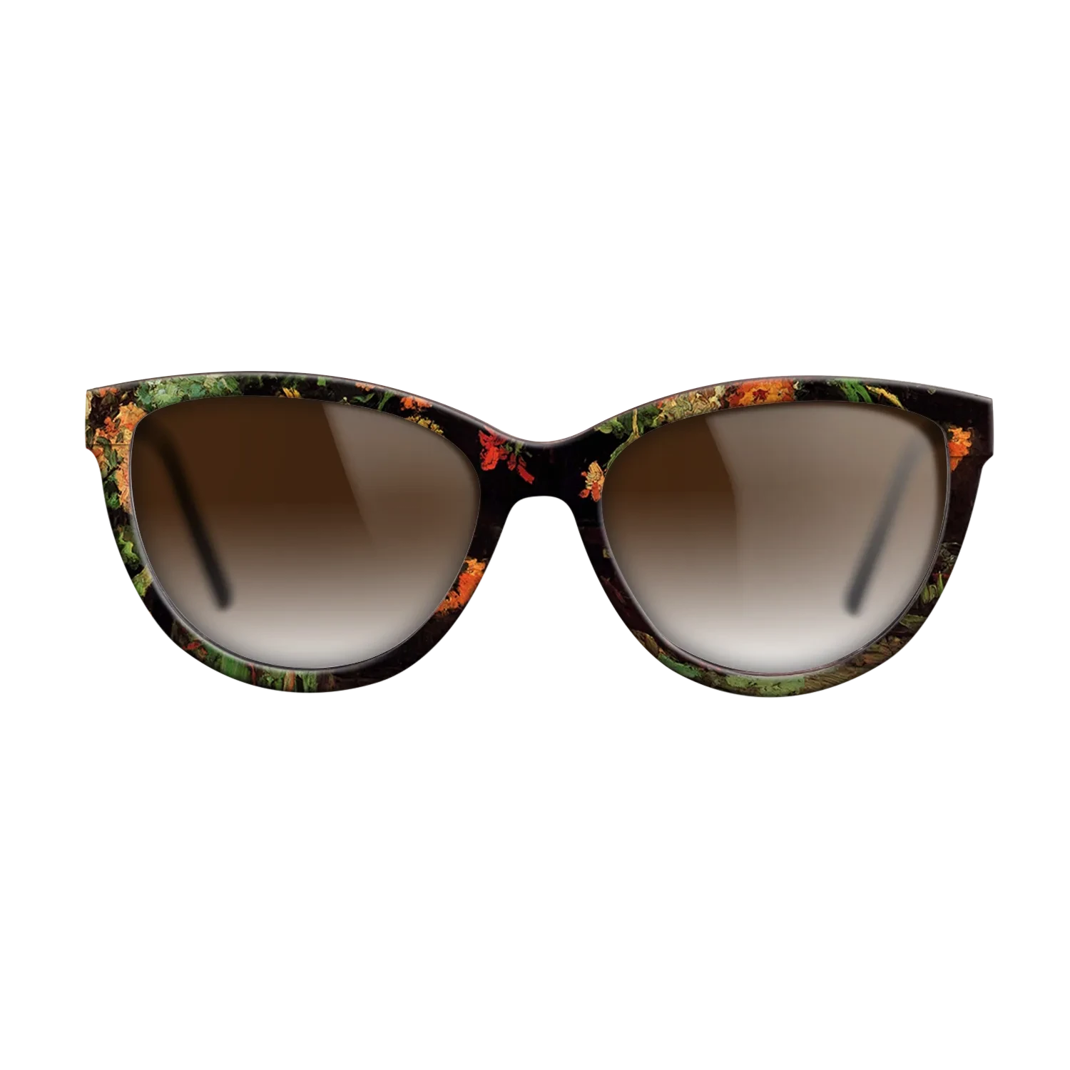 Oil Painting on Straight Grain Walnut: Rococo - Vase with Zinnias and Geraniums, 1886 - Vincent van Gogh - The Maiden - Cat - 1884 - SIRIS wood optic