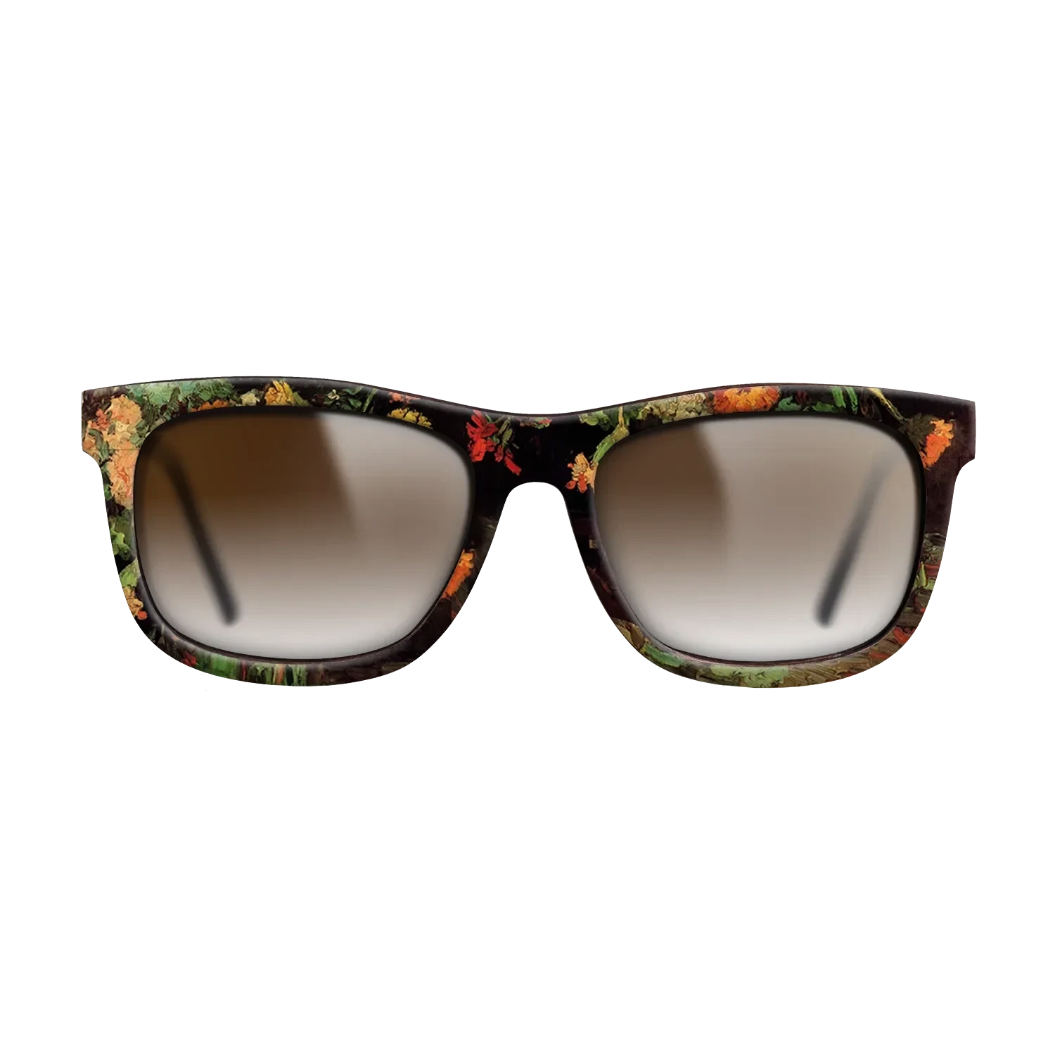 Oil Painting on Straight Grain Walnut: Rococo - Vase with Zinnias and Geraniums, 1886 - Vincent van Gogh - The Hero - Square - 1884 - SIRIS wood optic