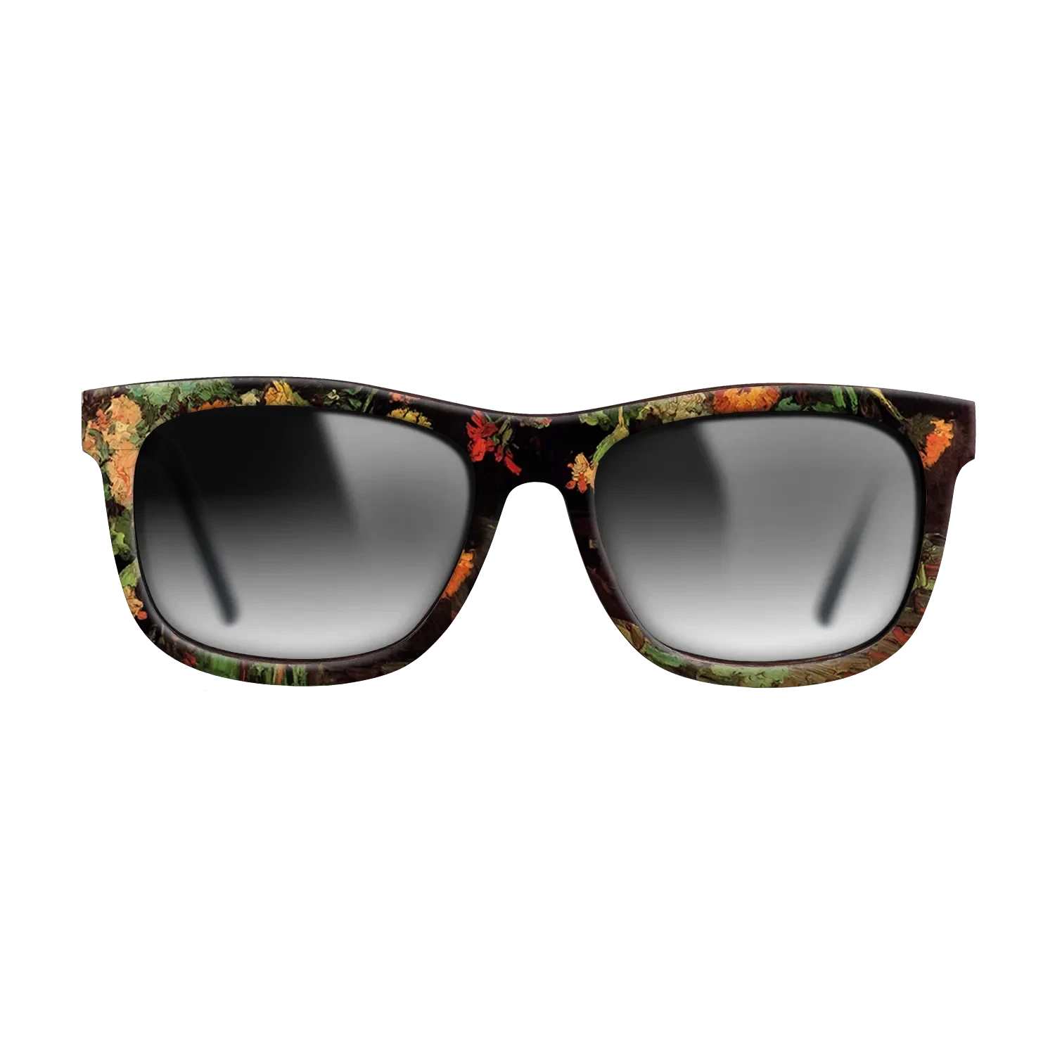 Oil Painting on Straight Grain Walnut: Rococo - Vase with Zinnias and Geraniums, 1886 - Vincent van Gogh - The Hero - Square - 1884 - SIRIS wood optic