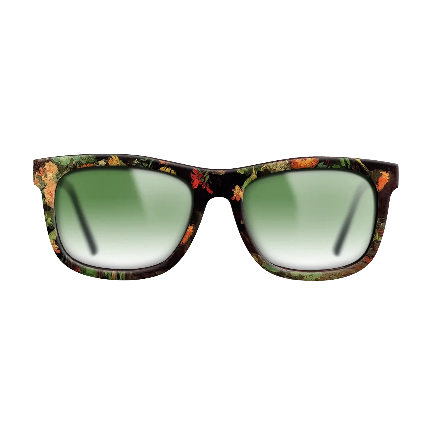 Oil Painting on Straight Grain Walnut: Rococo - Vase with Zinnias and Geraniums, 1886 - Vincent van Gogh - The Hero - Square - 1884 - SIRIS wood optic