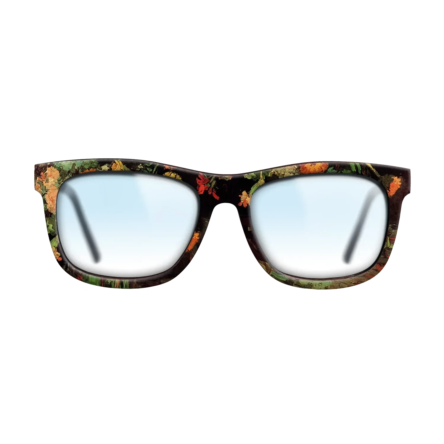 Oil Painting on Straight Grain Walnut: Rococo - Vase with Zinnias and Geraniums, 1886 - Vincent van Gogh - The Hero - Square - 1884 - SIRIS wood optic