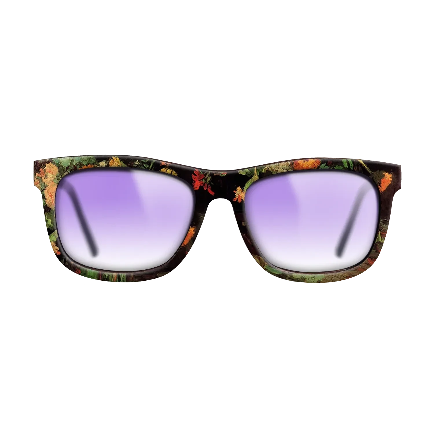 Oil Painting on Straight Grain Walnut: Rococo - Vase with Zinnias and Geraniums, 1886 - Vincent van Gogh - The Hero - Square - 1884 - SIRIS wood optic